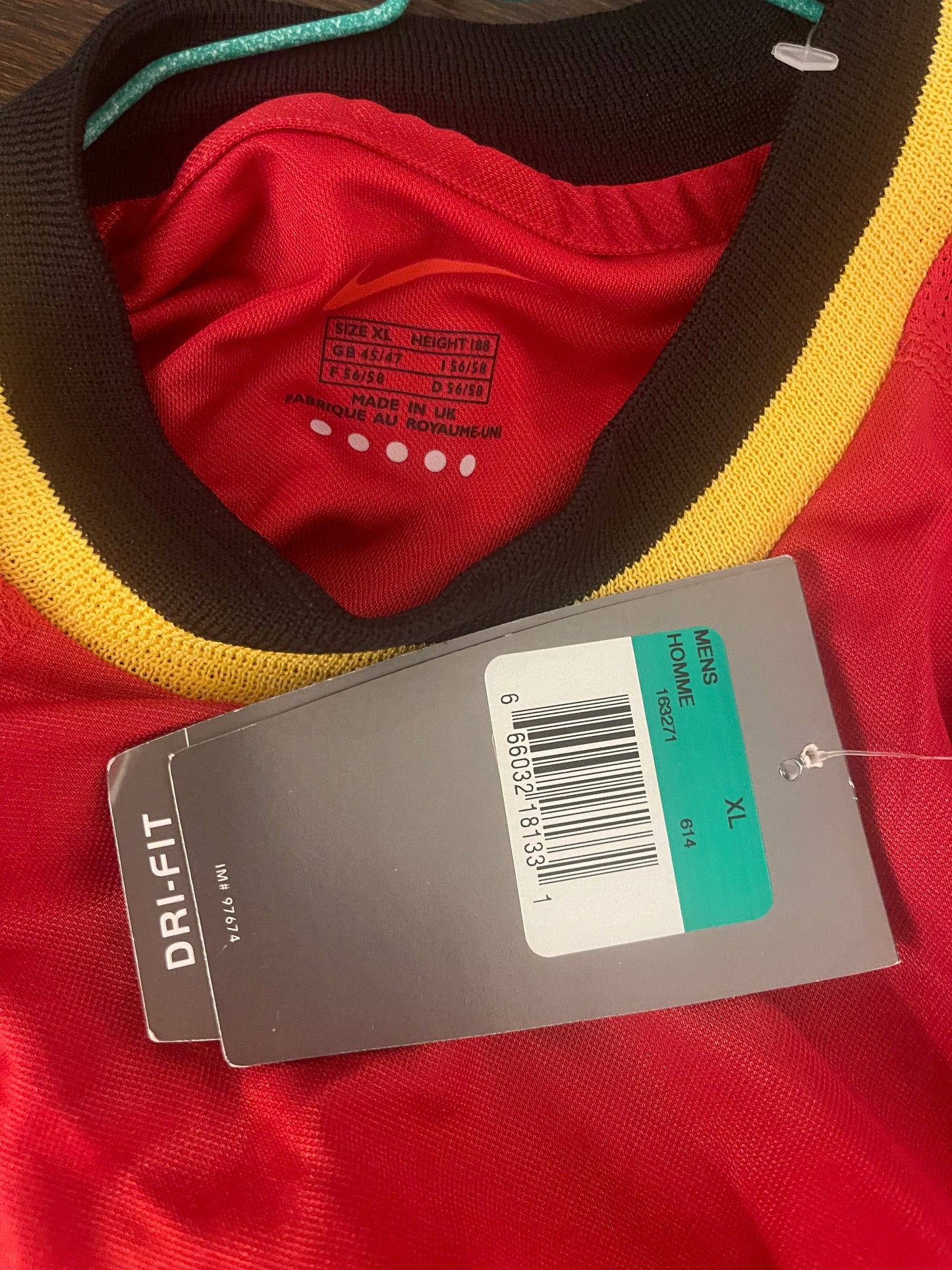🇧🇪⚽️New Authentic Vintage Belgium Nike 2000 - 2001 Home Football Shirt Size XL Red BNWT Deadstock NOS