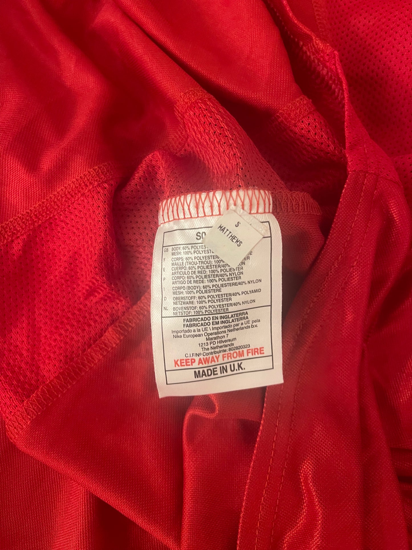 🇧🇪⚽️New Authentic Vintage Belgium Nike 2000 - 2001 Home Football Shirt Size M Red BNWT Deadstock NOS