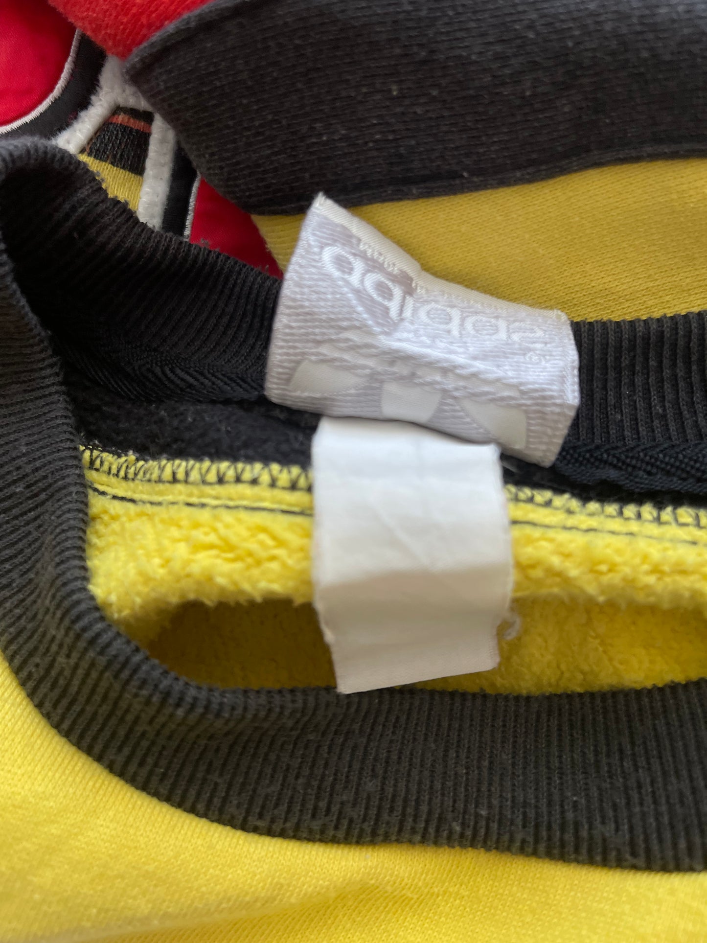 ❤️💎Rare Vintage Grail 80's 90's Adidas Cyclone Flushin Cycling 948 Boxy Heavy Cotton Sweatshirt Crew Neck USA Size L-XL Black Yellow White ASAP Rocky Janet Jackson