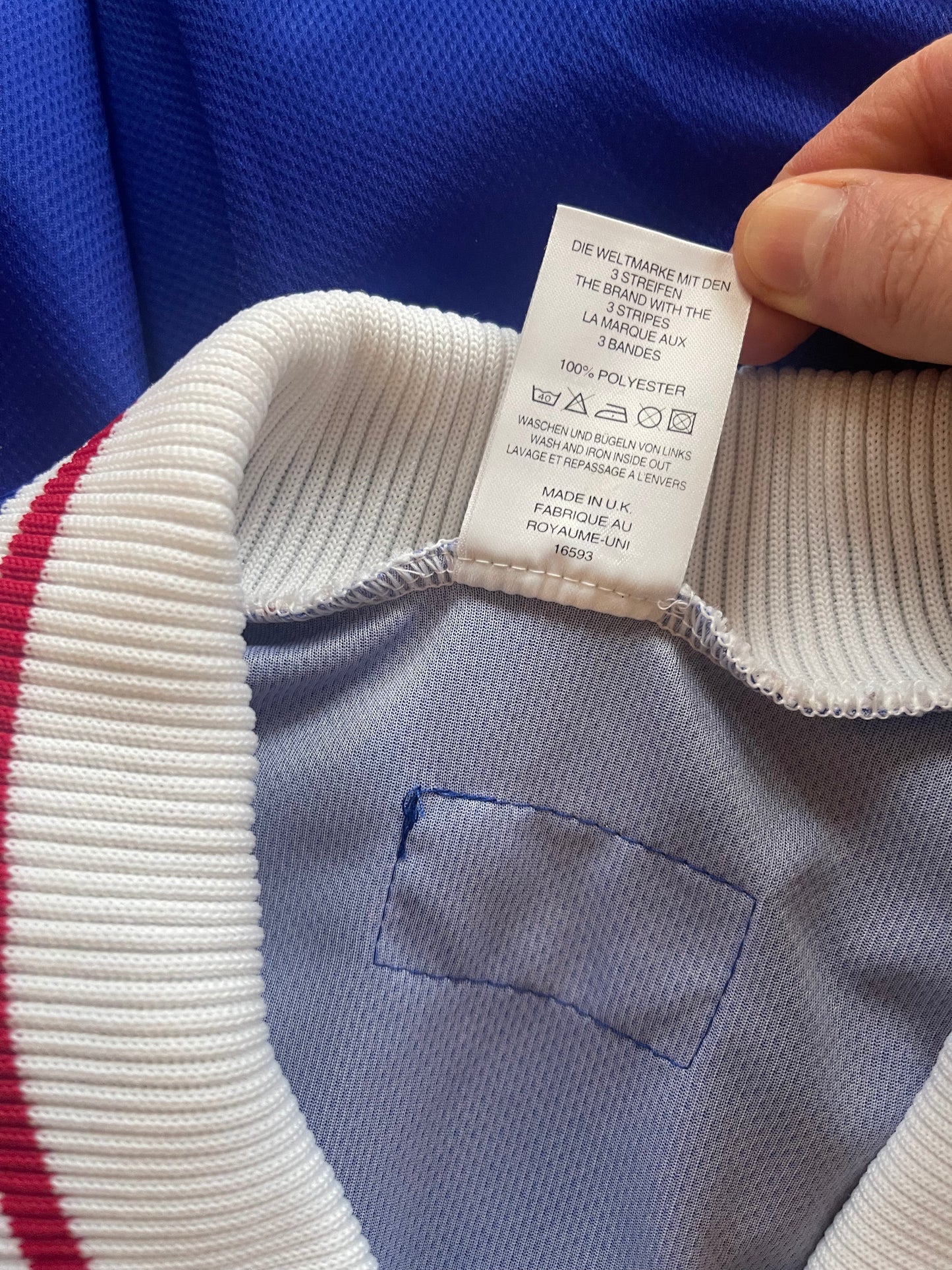 š«š·ā½ļø Iconic Vintage France Adidas Home Football Shirt 1998 1999 2000 World Cup Size XL Blue Made in UK