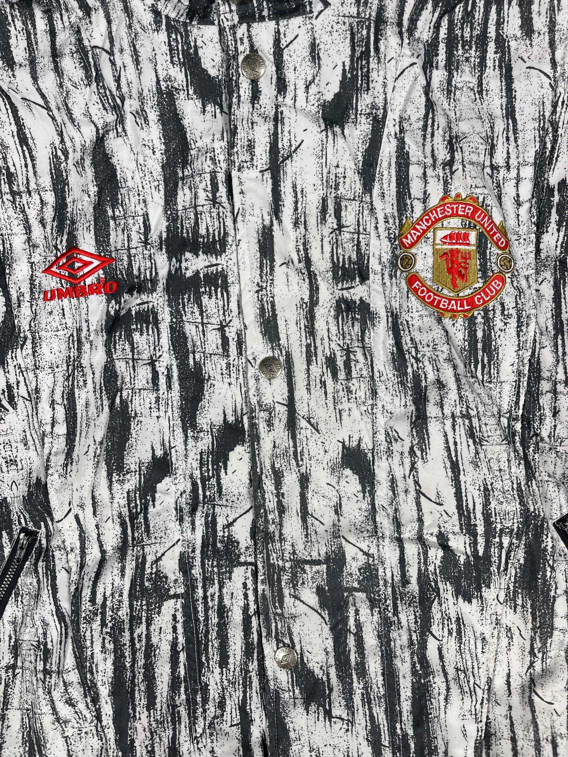 Vintage 1992 - 1993 Manchester United Umbro Jacket Size L Abstract Pattern