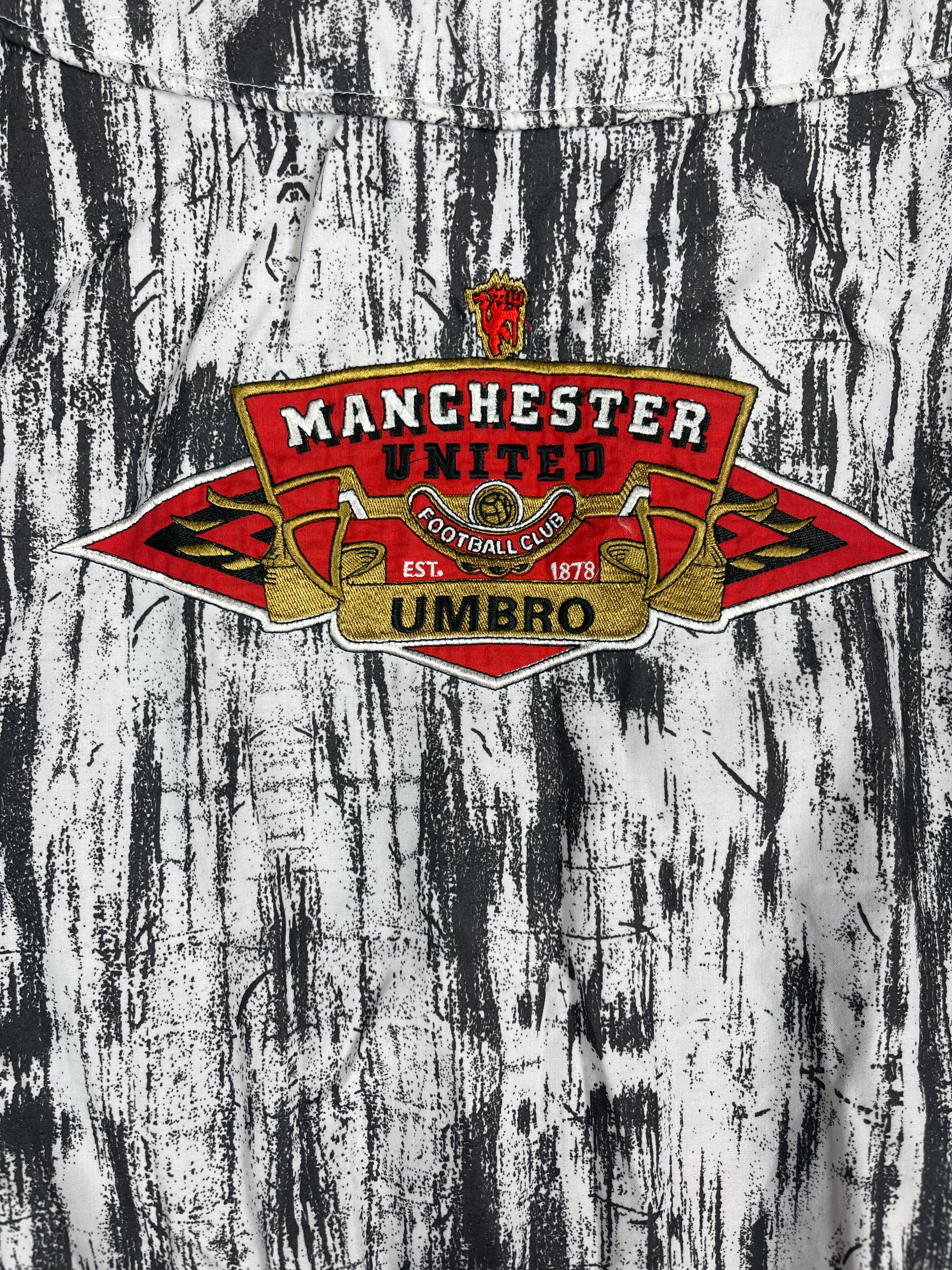 Vintage 1992 - 1993 Manchester United Umbro Jacket Size L Abstract Pattern
