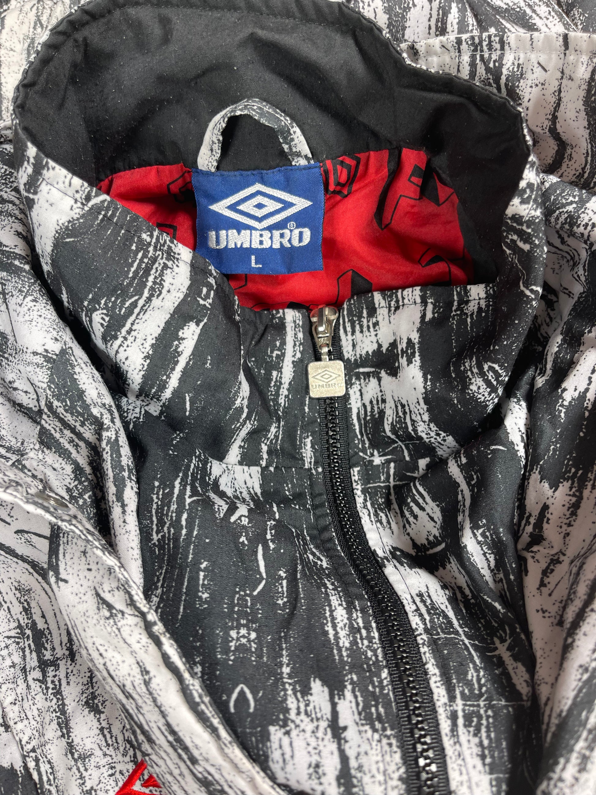 Vintage 1992 - 1993 Manchester United Umbro Jacket Size L Abstract Pattern