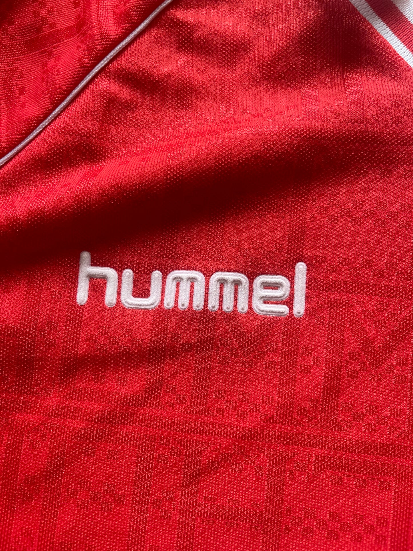Vintage Benfica Lisbon Lisboa Hummel 1990 1991 Home Football Shirt Red Size L Made in England FNAC SLB