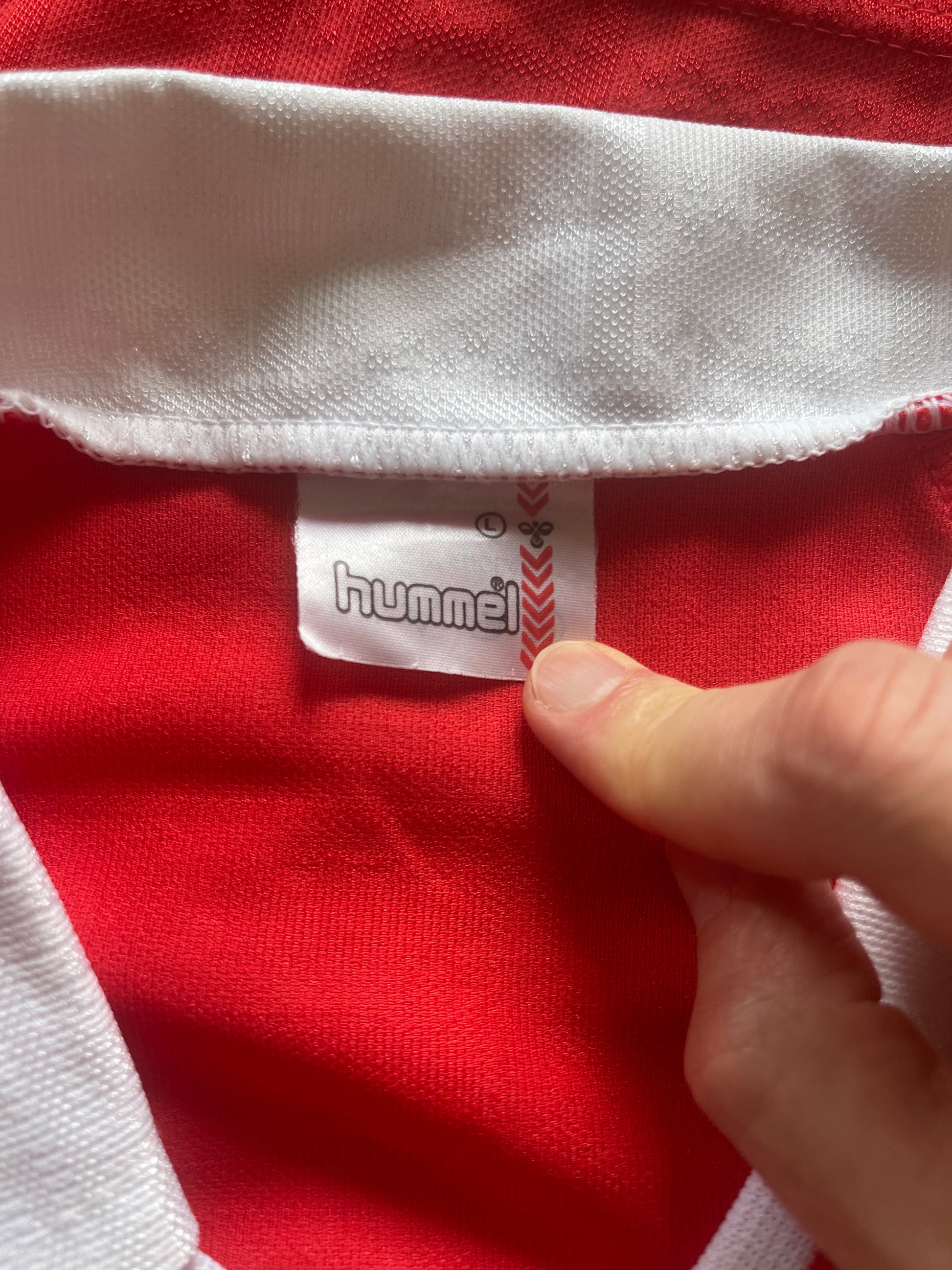 Vintage Benfica Lisbon Lisboa Hummel 1990 1991 Home Football Shirt Red Size L Made in England FNAC SLB