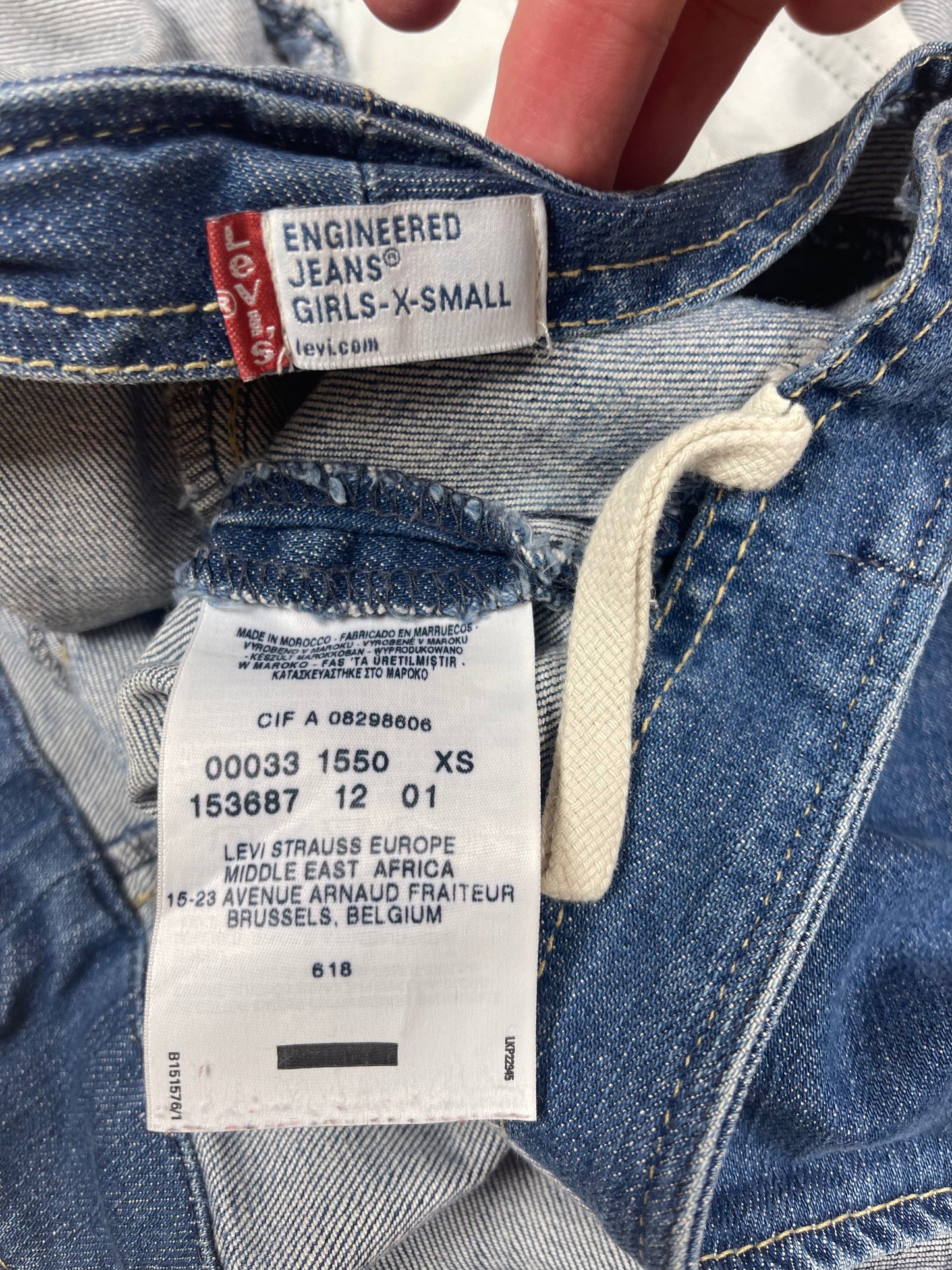 Y2K Levi's Engineered Jeans Denim Skirt Size XS