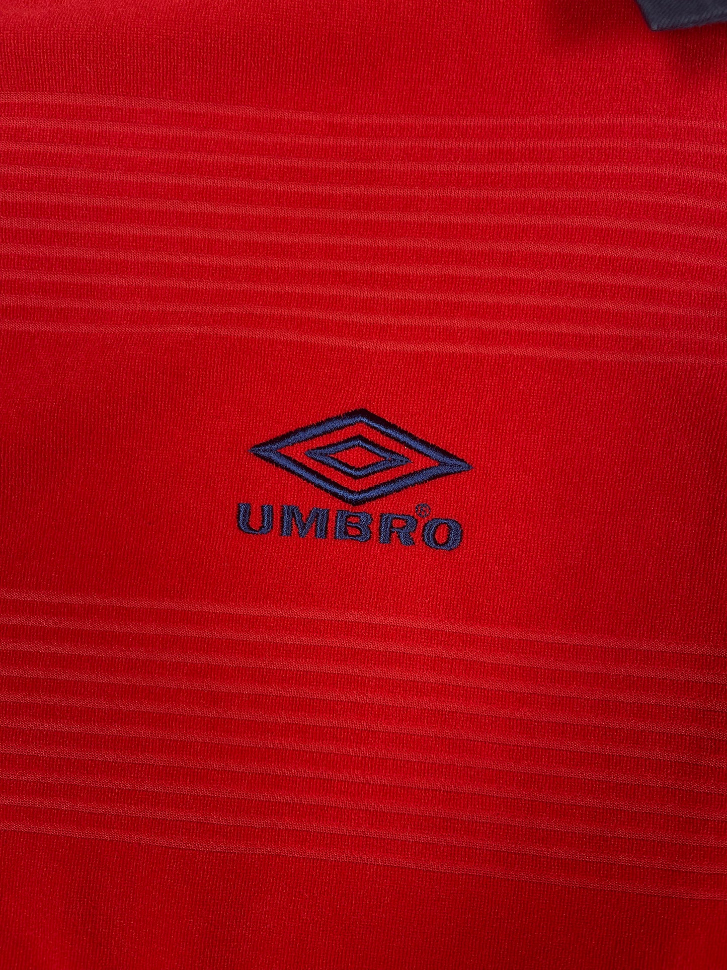🏴 ⚽️ Vintage England Umbro 1999 - 2001 Away Football Shirt Red Size XL Form UV