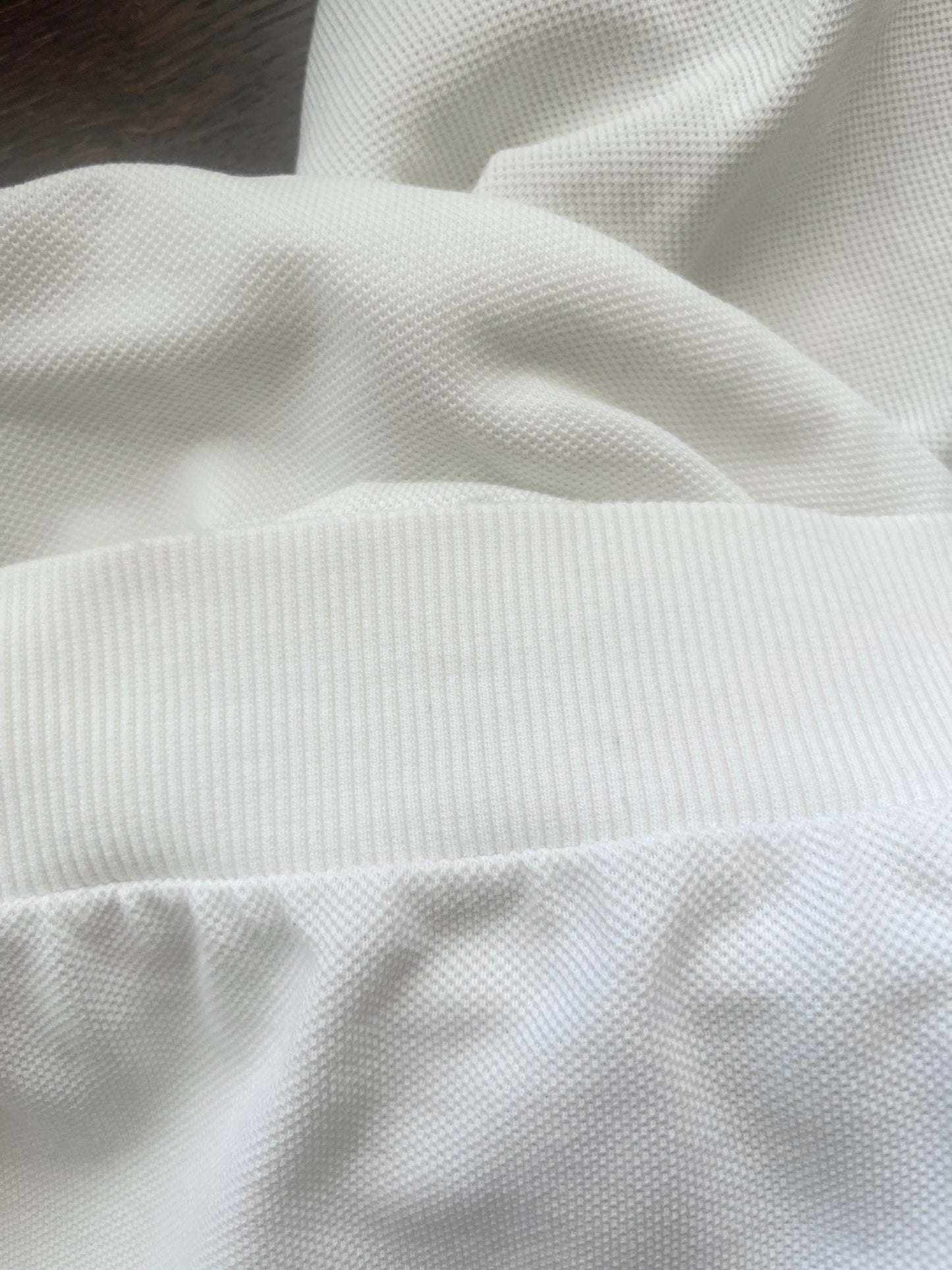 Vintage 80's Lacoste Chemise Pique Tennis Embroidered Sweatshirt Crew Neck Made in France Size L - XL White