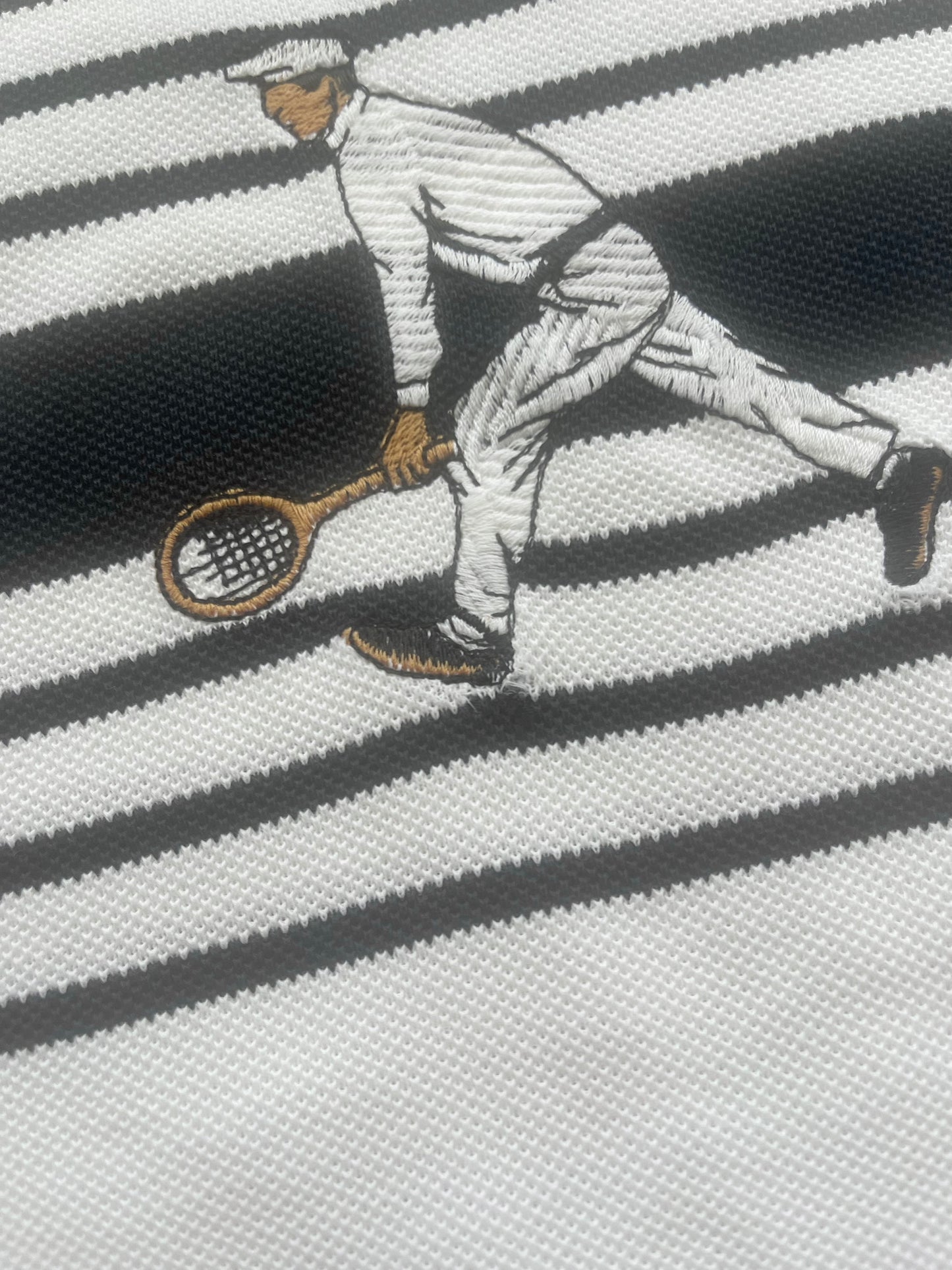 Vintage 80's Lacoste Chemise Pique Tennis Embroidered Sweatshirt Crew Neck Made in France Size L - XL White