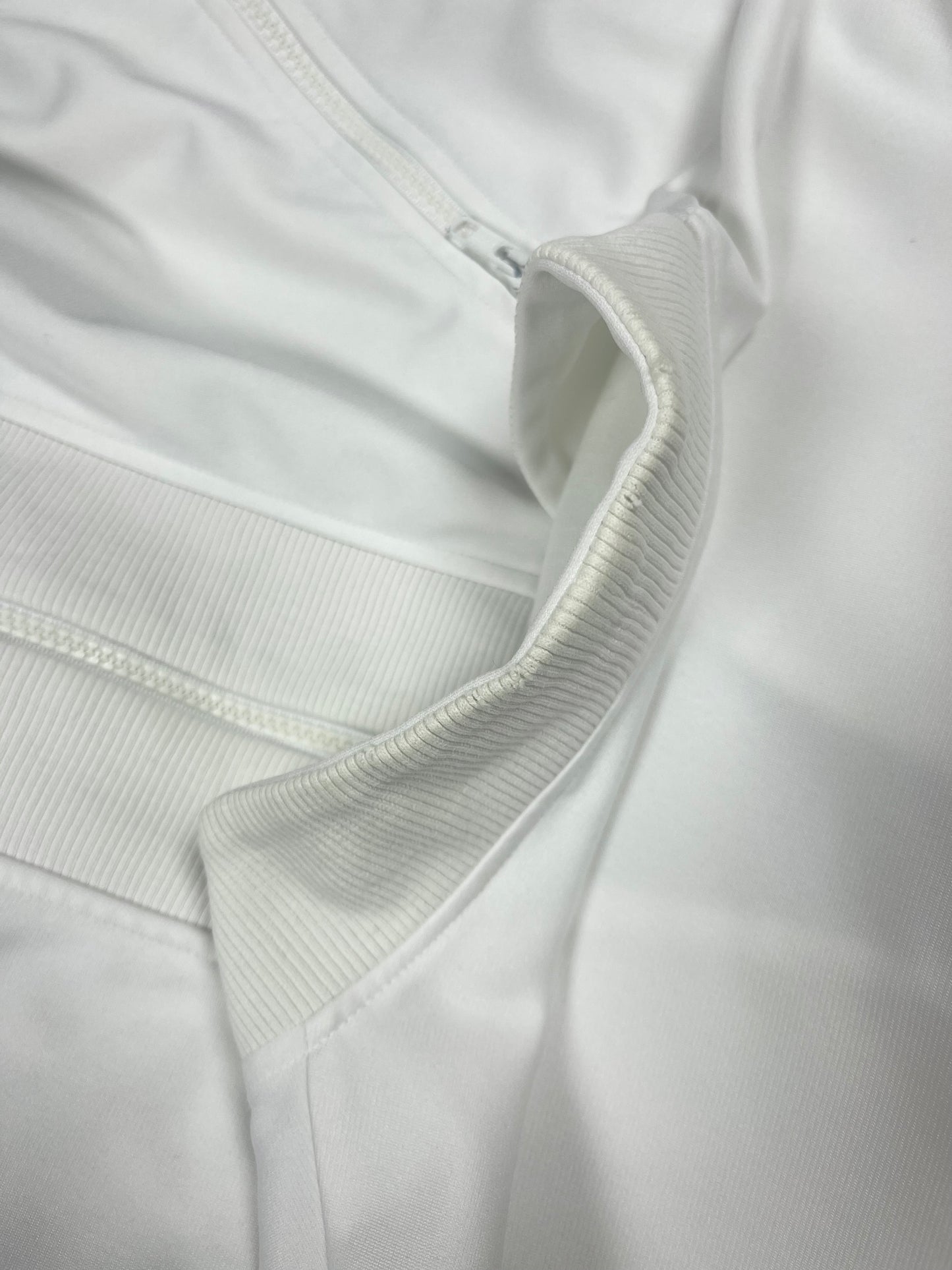 Vintage Lacoste Jacket Track Top Made in France Size M - L White Polyester