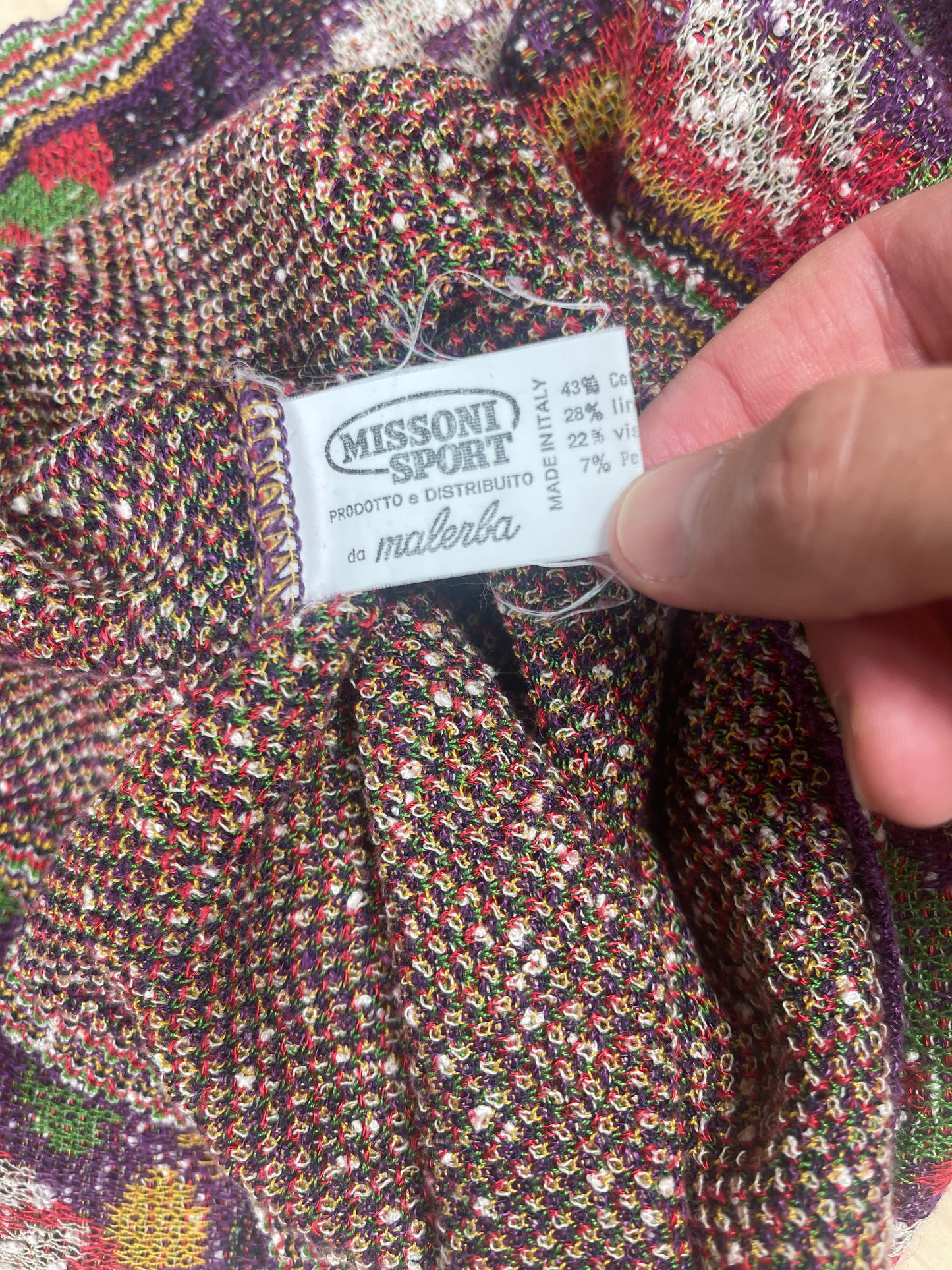 Vintage 90's Missoni Made in Italy T-Shirt Flowers Floral Size M