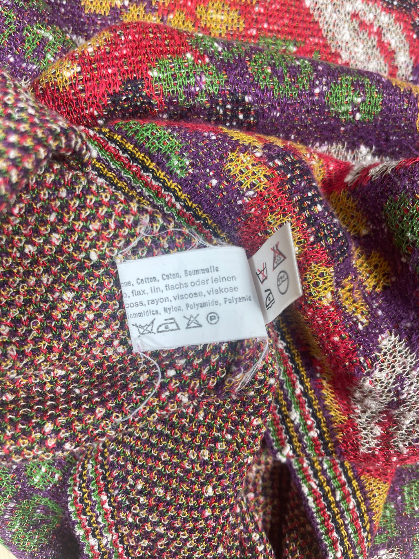 Vintage 90's Missoni Made in Italy T-Shirt Flowers Floral Size M