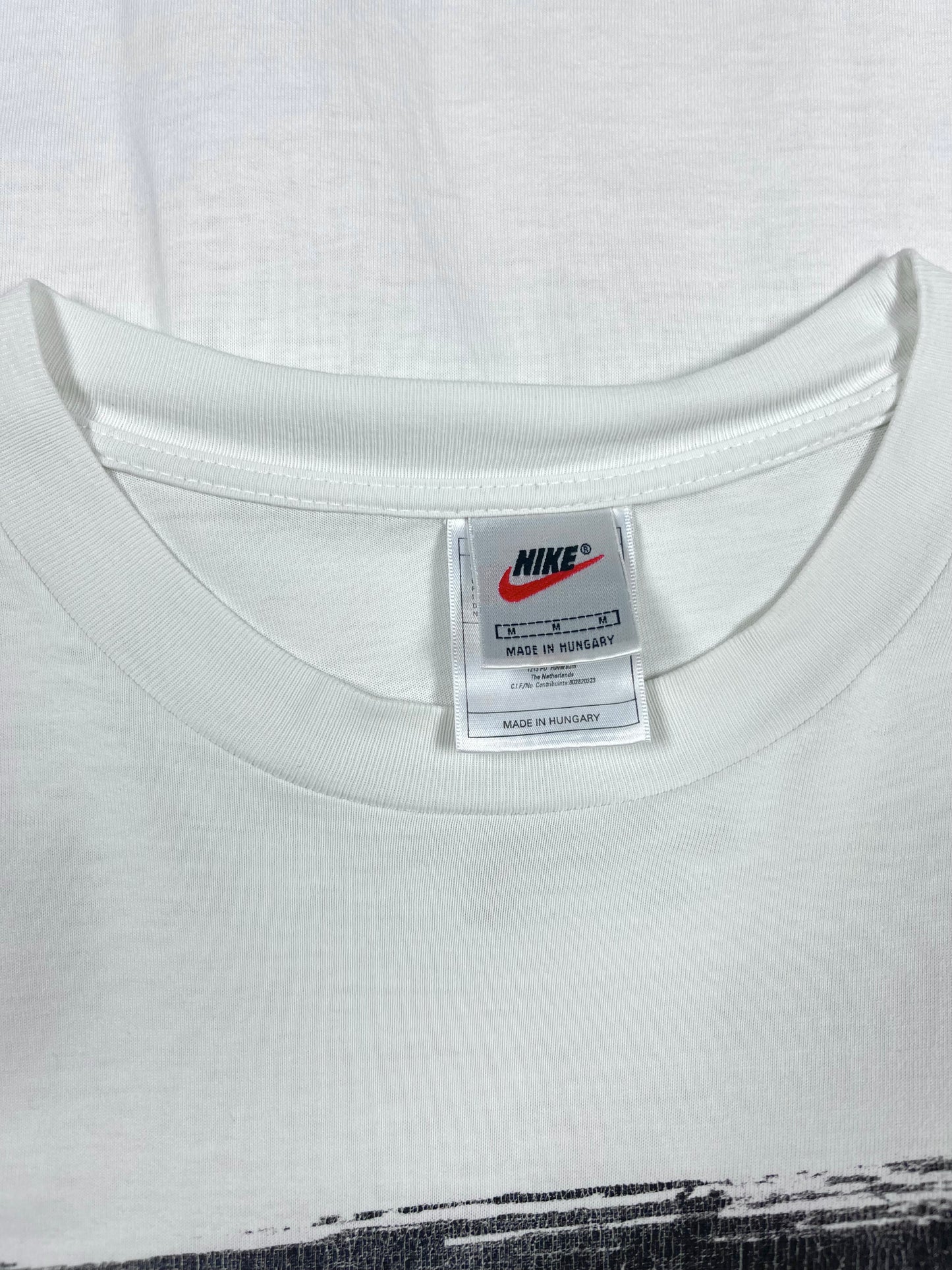 ⚽️🇧🇷Vintage 90's Ronaldo Luis Nazario De Lima Il Fenomeno R9 Nike Striker T-Shirt White Cotton 100% Size M - L