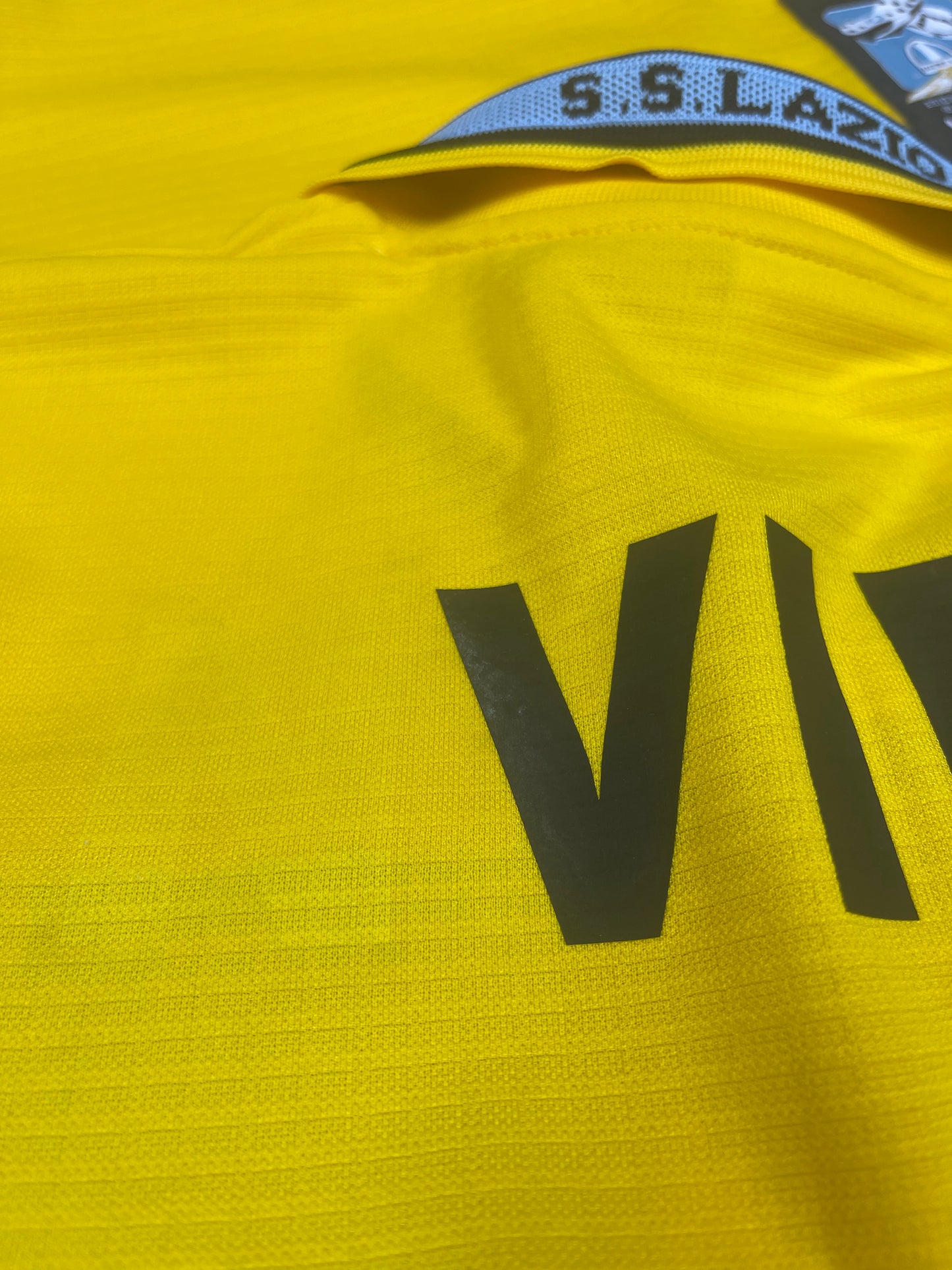 New Authentic S.S. Lazio Roma Puma Dry Cell Christian Vieri No 32 1998 - 1999 Away Third Football Shirt Size L Cirio Yellow Blue BNWT Deadstock NOS