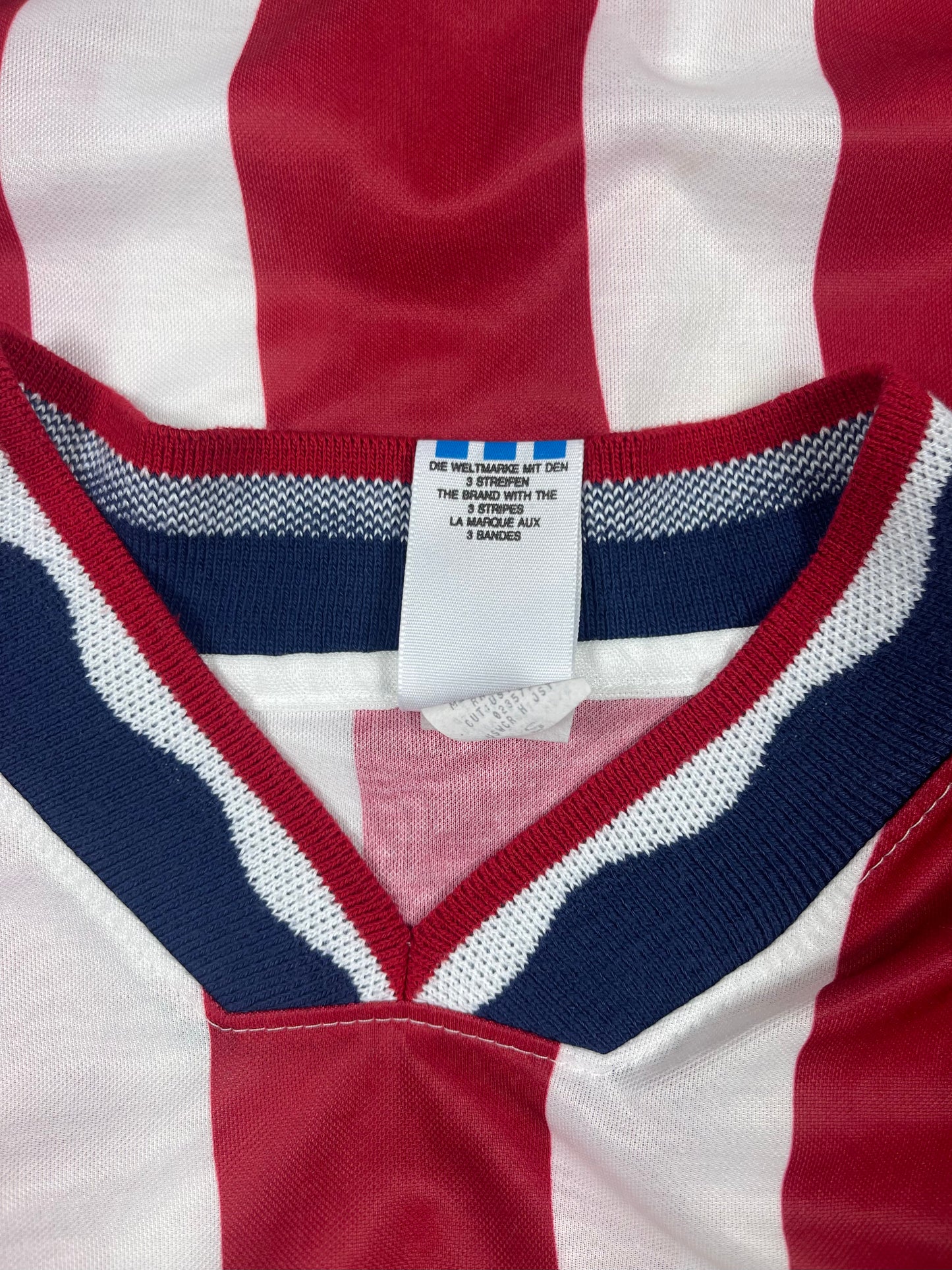Vintage 90's USA Adidas 1994 Home Football Soccer Jersey Shirt Size S-M Red White USA World Cup '94 Made in USA