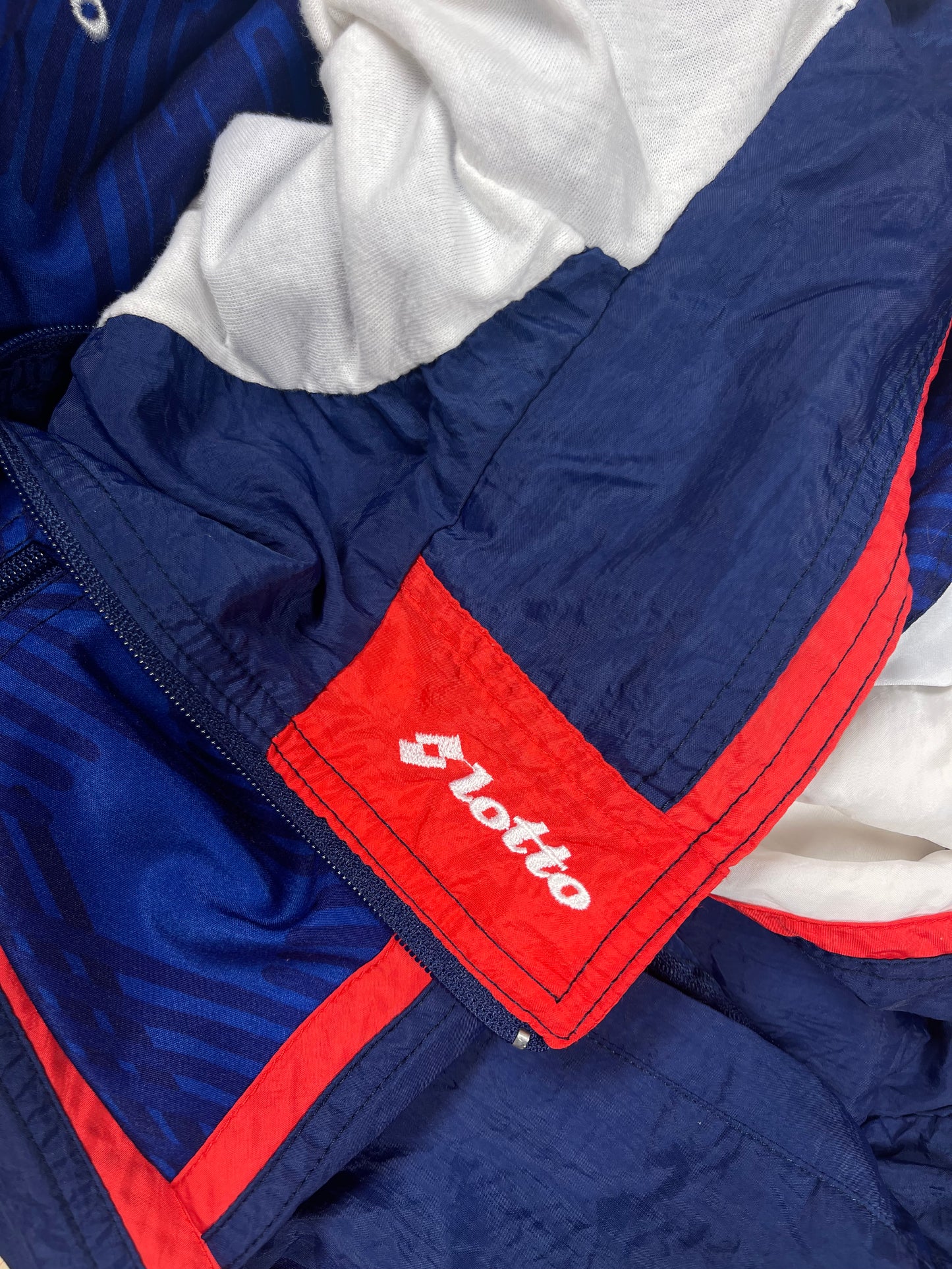 Vintage Netherlands KNVB Lotto 1992 - 1994 Jacket Shell Size L Blue White Red