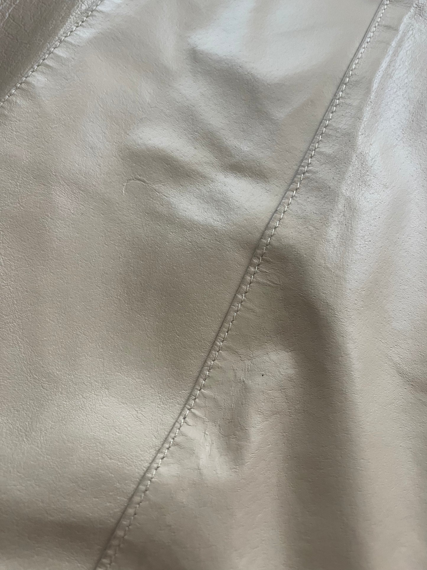 Vintage Y2K Versace Jeans Couture Leather Jacket Made in Italy Size M Beige
