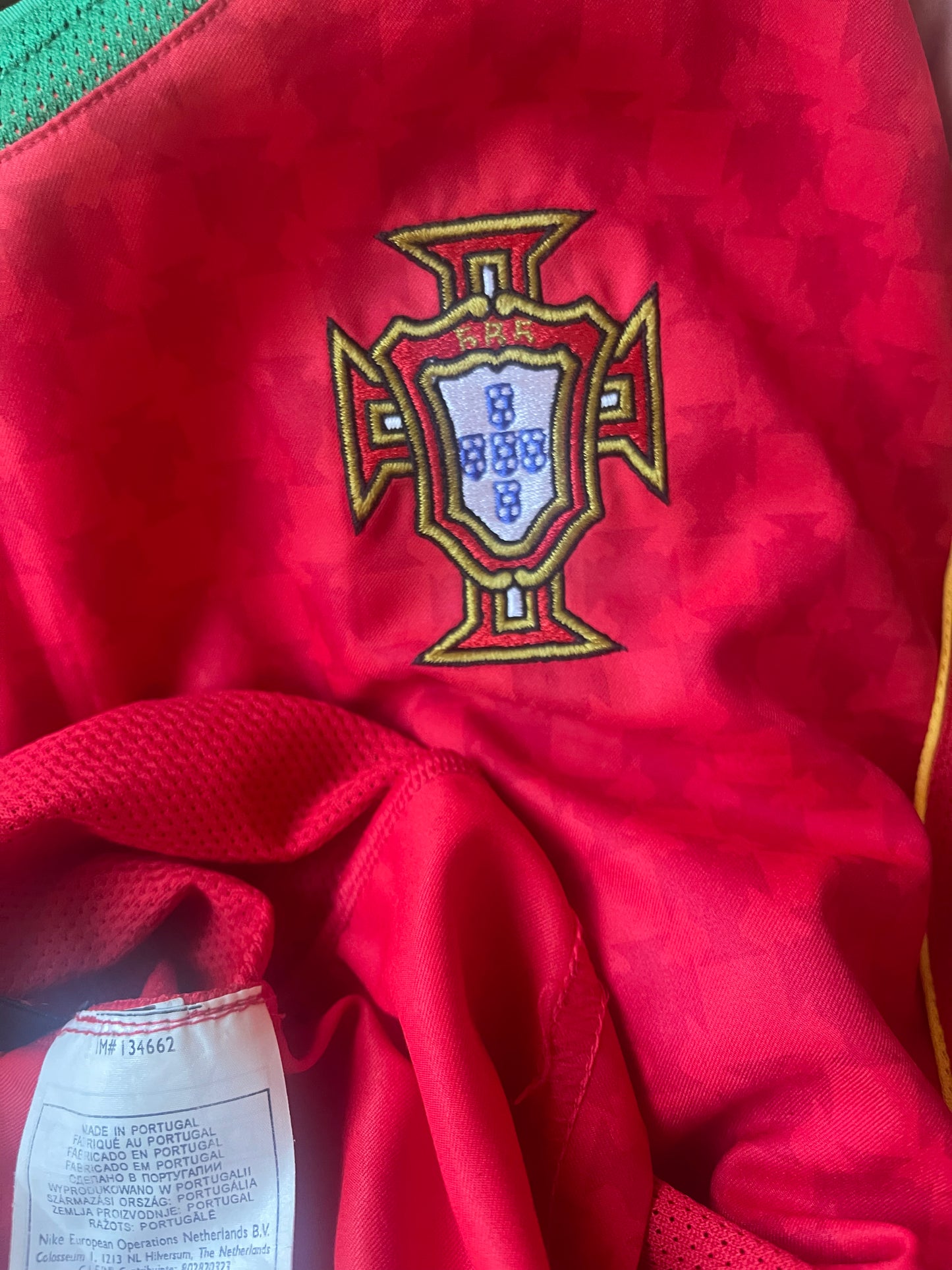 Portugal Nike Total 90 Home Football Shirt 2004 2005 2006 Euro 2004 Size S Cristiano Ronaldo Figo