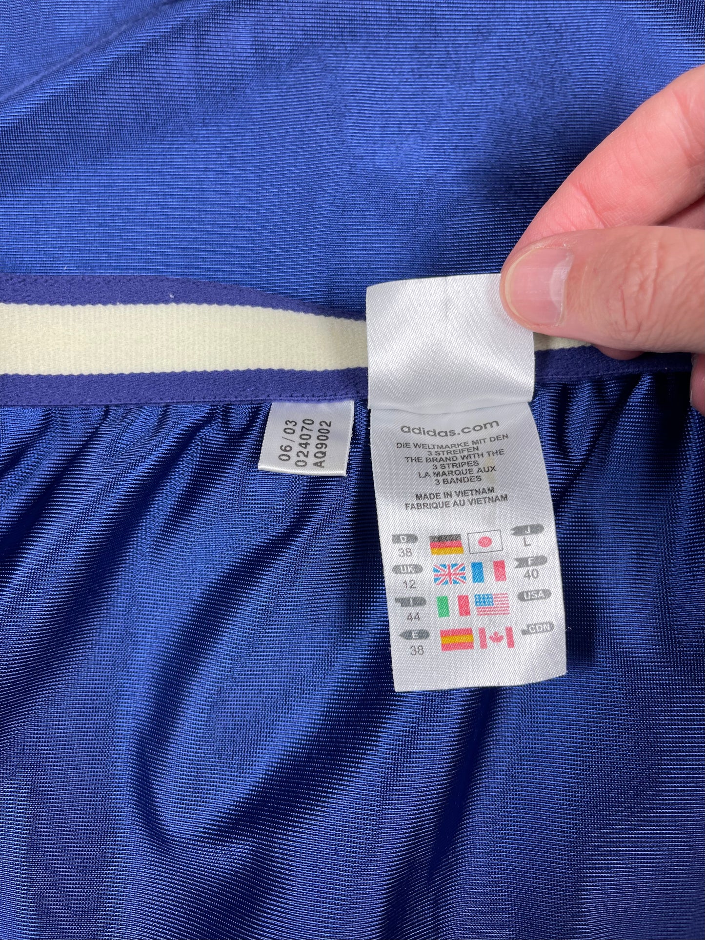 Y2K Adidas Reversible Midi Skirt 2003 Size M Blue