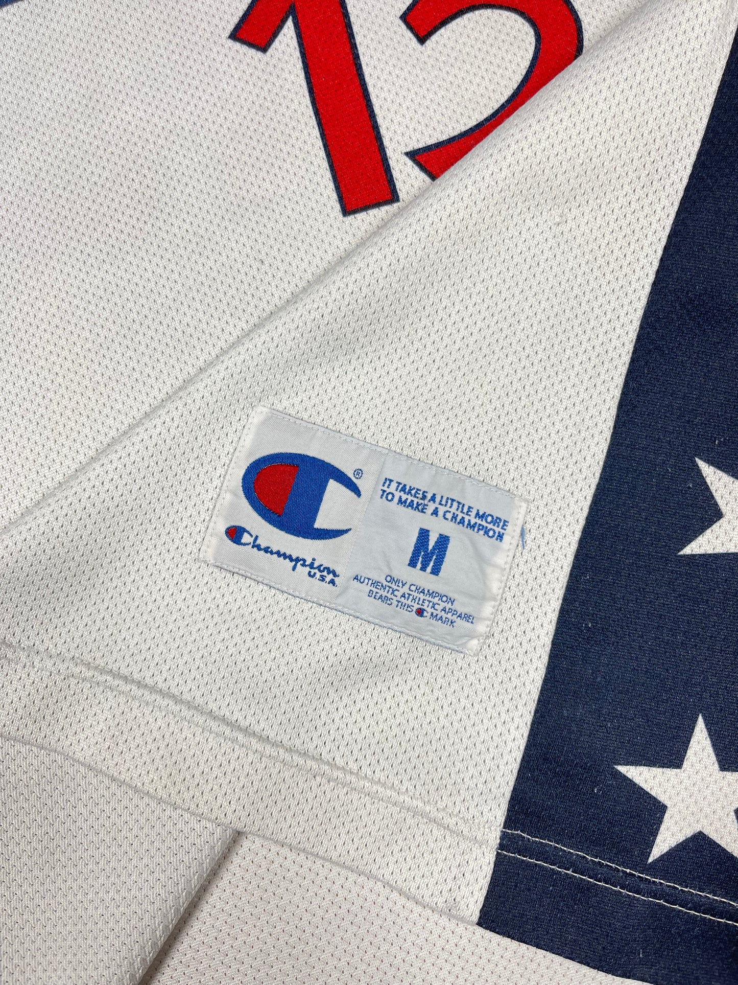 Shaquille O'Neal Champion Team USA Dream Team Olympics Atlanta 1996 Basketball Jersey White Size M NBA