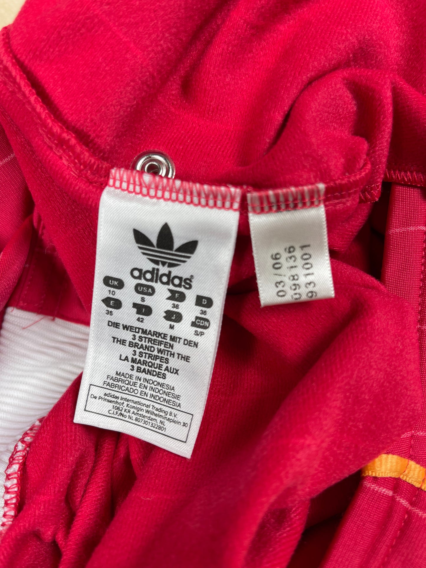Y2K Adidas Missy Elliott Respect Me Low Waist Track Pants Red Stripes Size S - M 3/4 Length Pants 2006