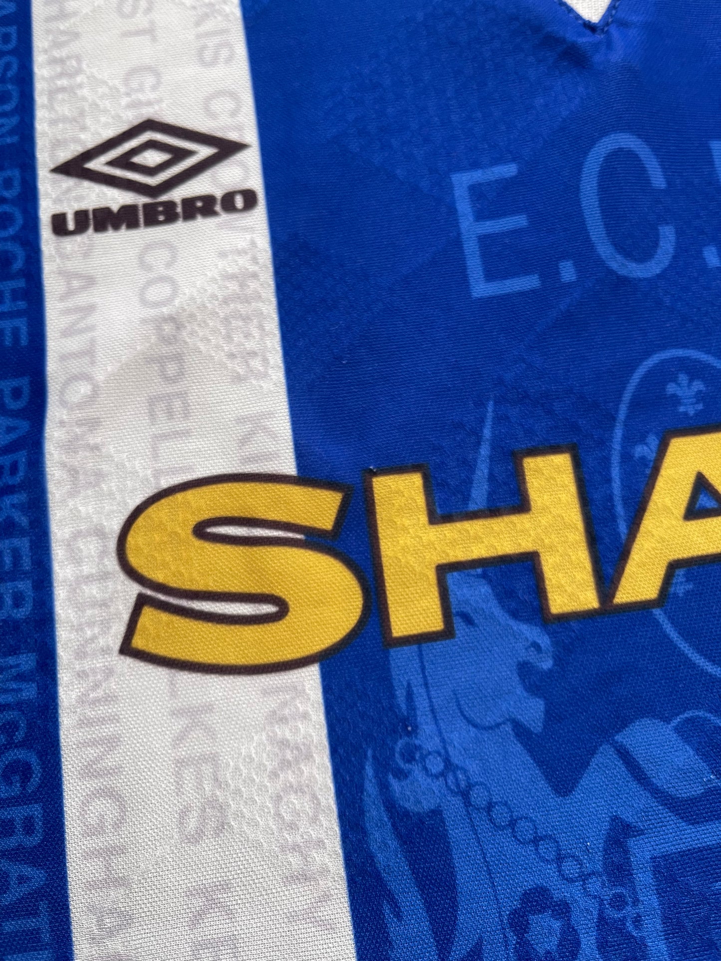 Vintage Manchester United 1994-1996 Umbro Away 3rd Football Shirt Sharp White Blue Size XL