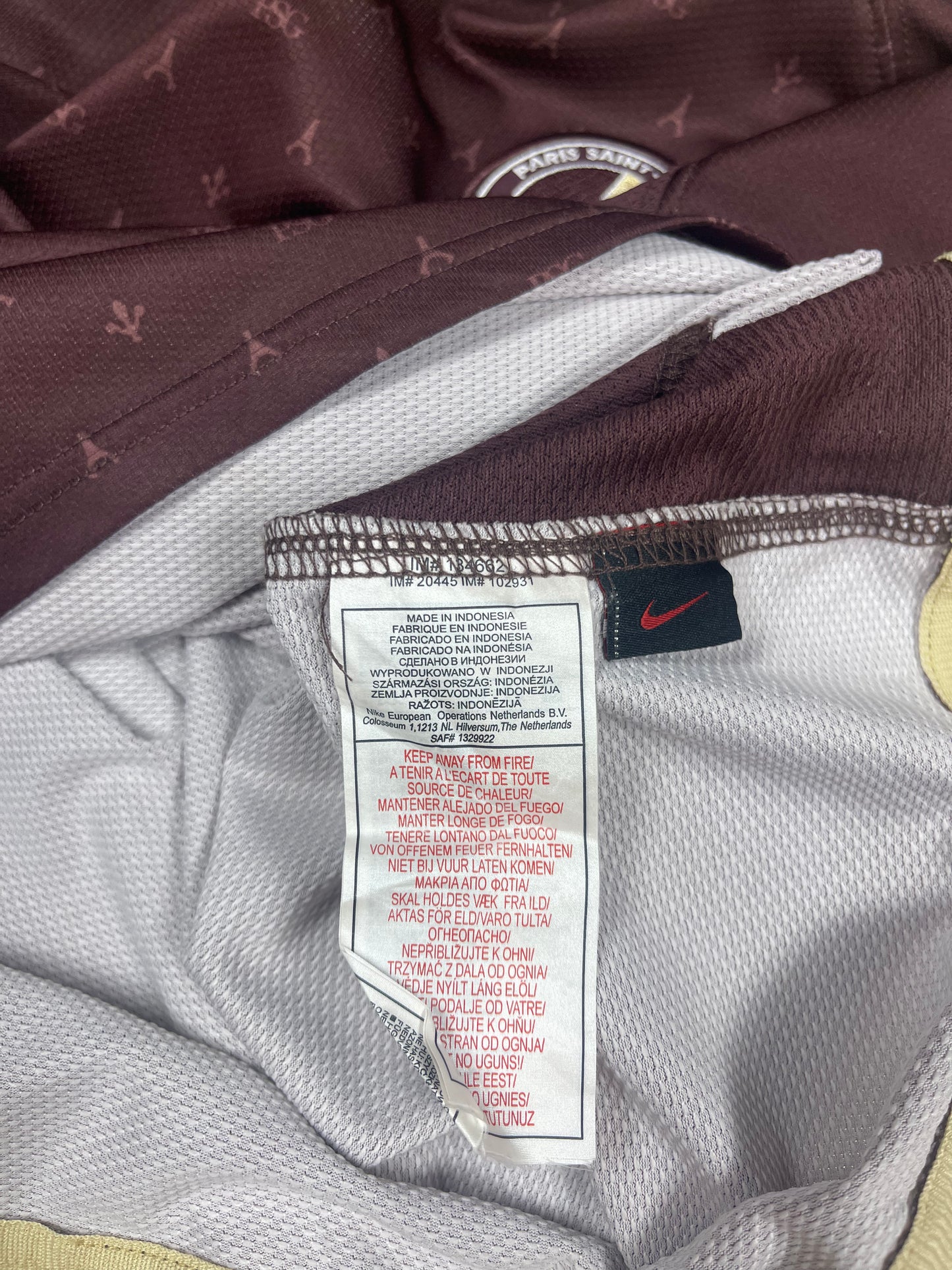 Y2K PSG Paris Saint Germain Nike Sphere Dry 'Louis Vuitton' 2006 - 2007 'Chocolate' Away Women Football Shirt Size XL