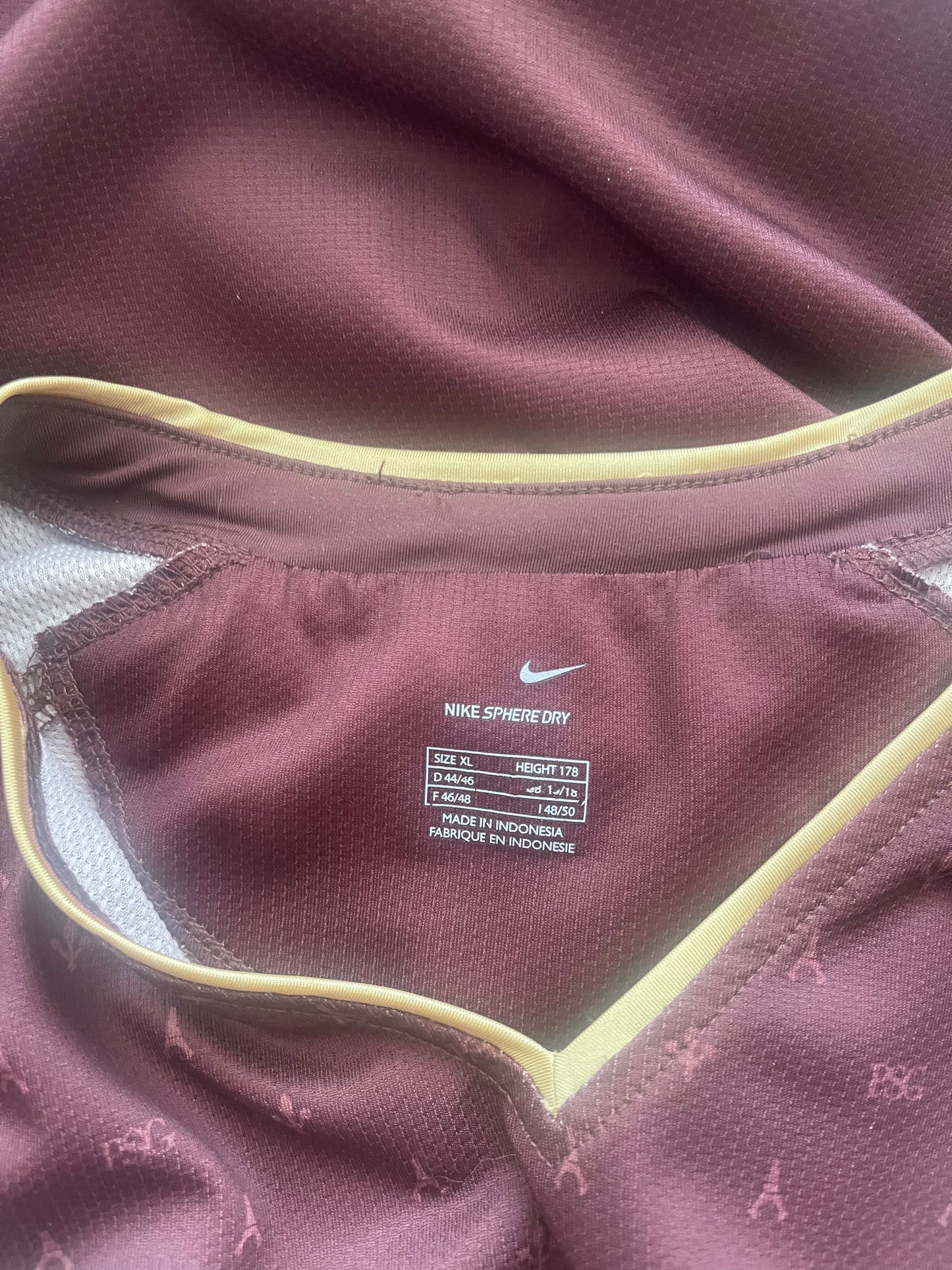 Y2K PSG Paris Saint Germain Nike Sphere Dry 'Louis Vuitton' 2006 - 2007 'Chocolate' Away Women Football Shirt Size XL