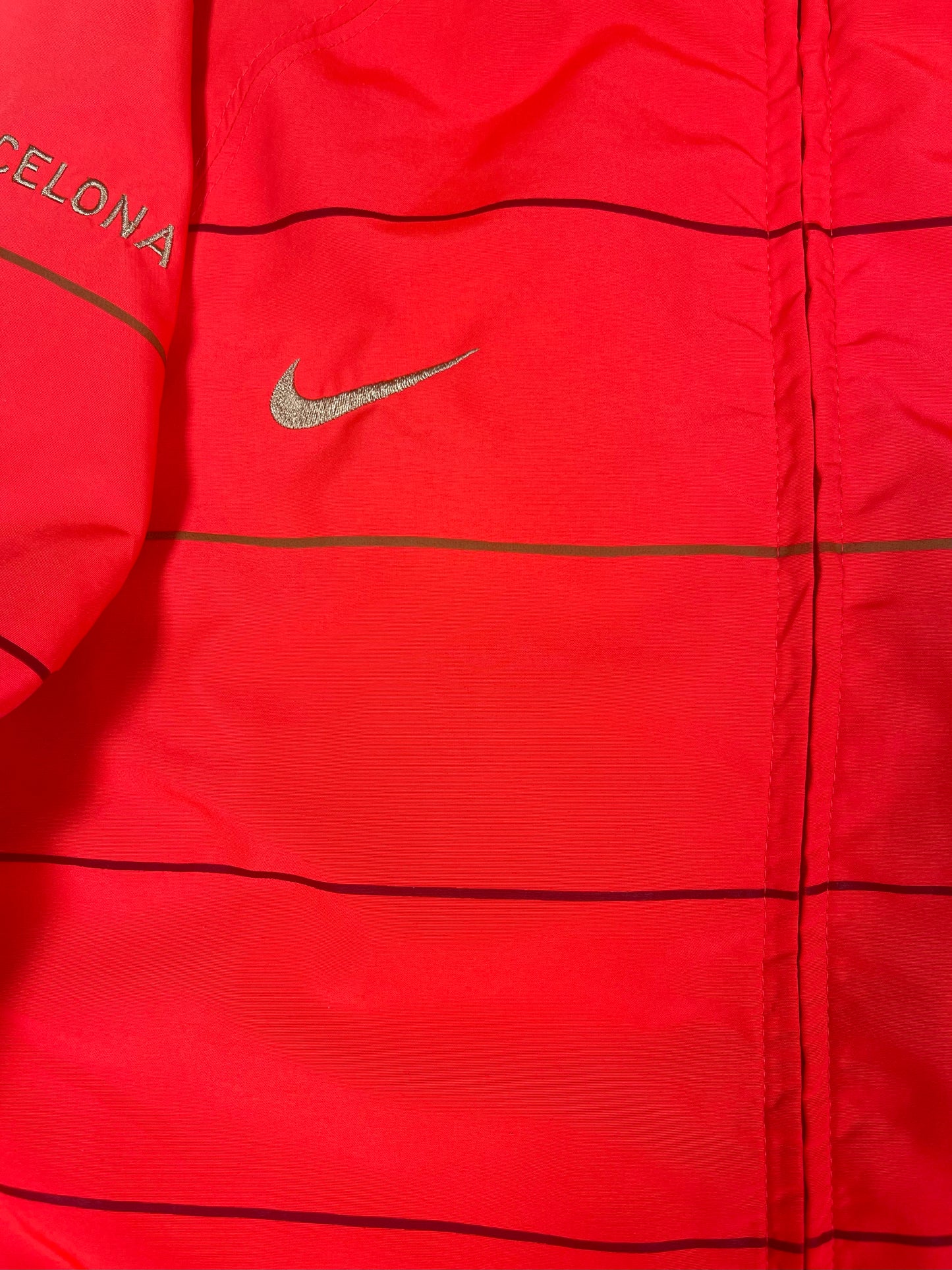 Barcelona Nike 2009 - 2011 Track Jacket Striped Orange Size L