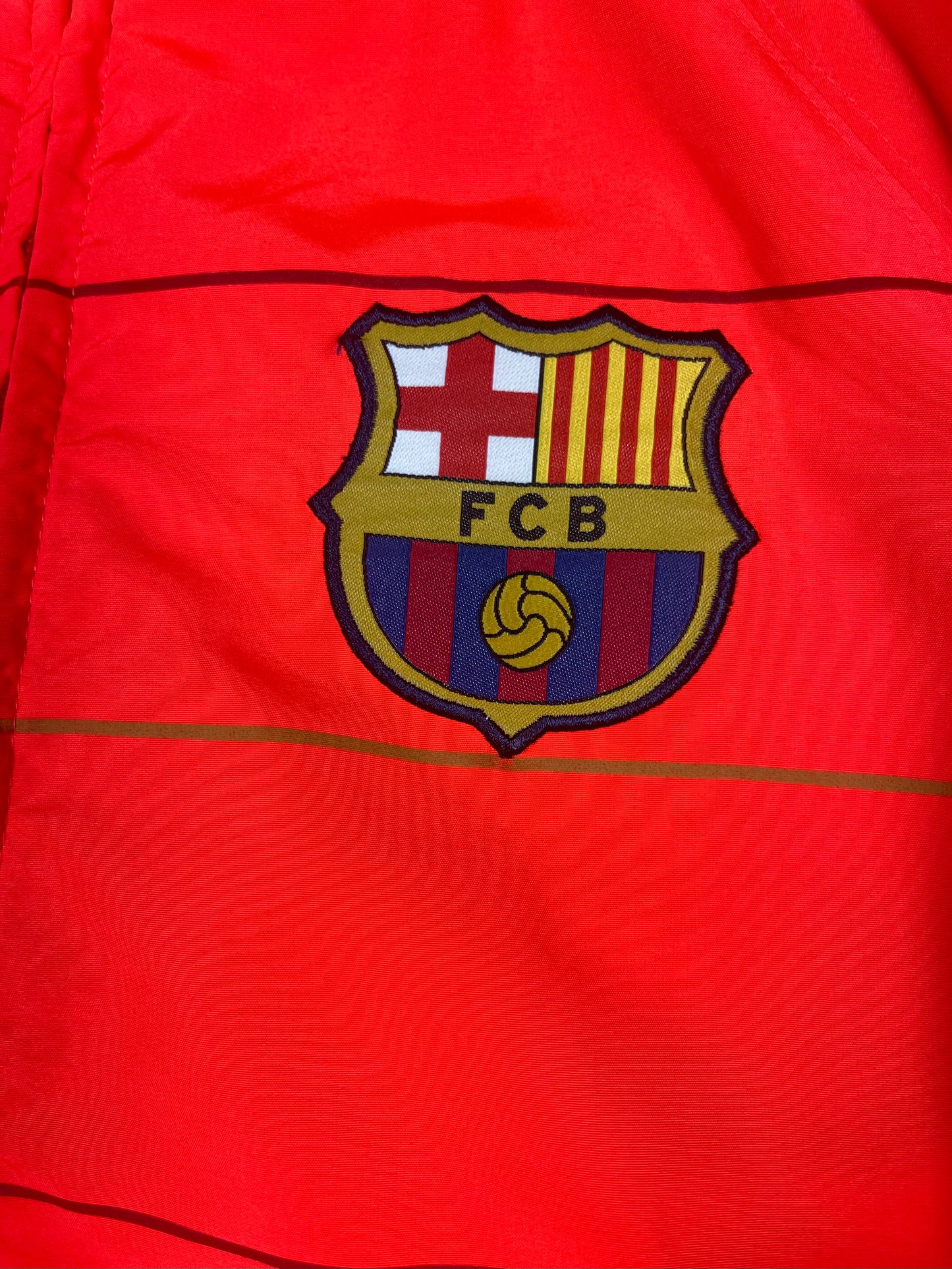 Barcelona Nike 2009 - 2011 Track Jacket Striped Orange Size L