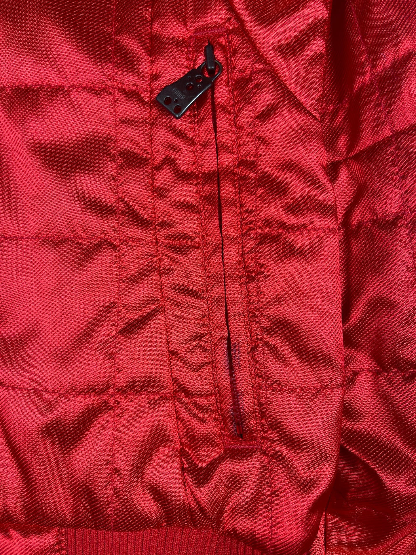 Y2K Puma Ferrari Racing Jacket Sample Red Shiny Size S