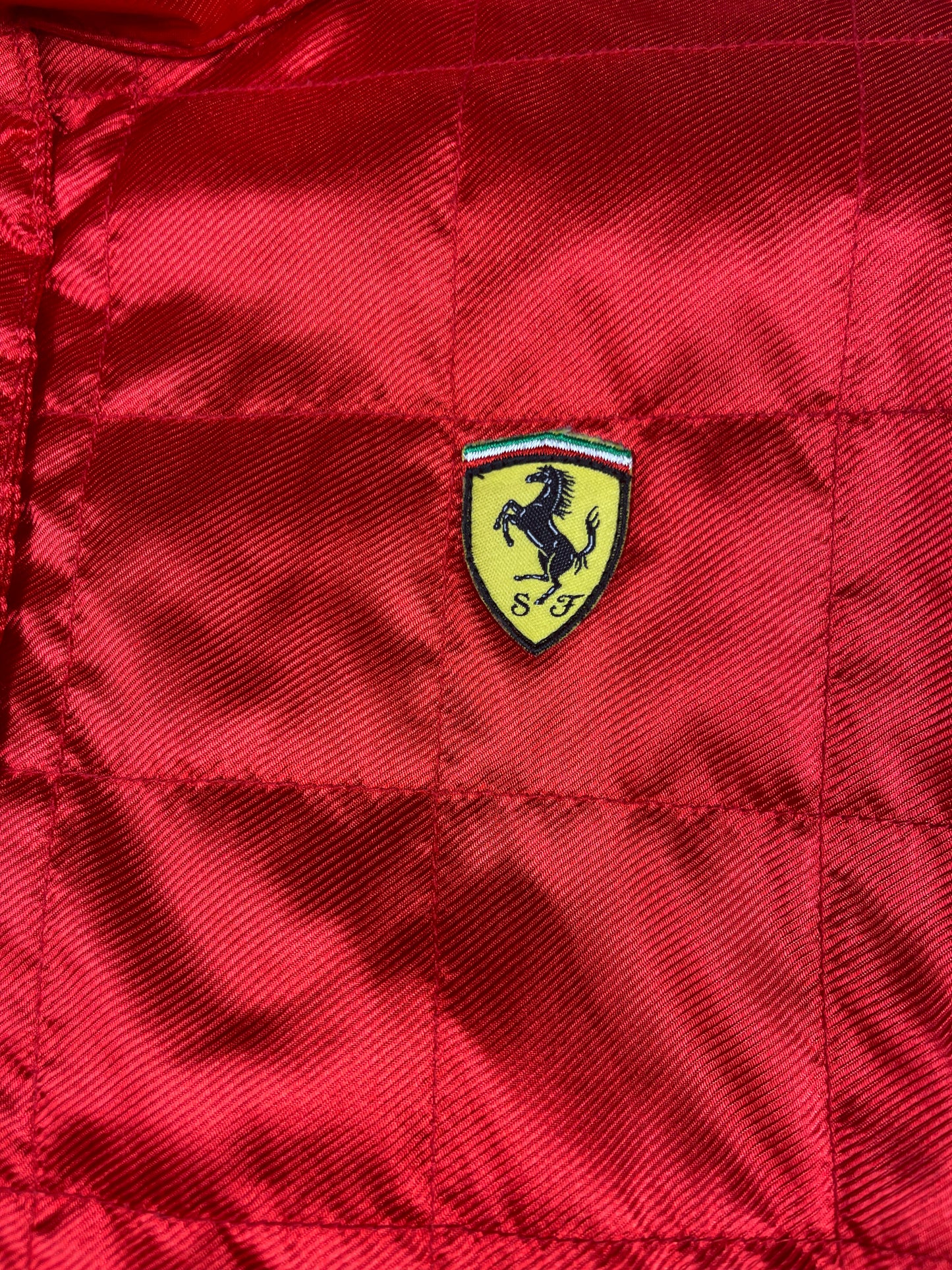 Y2K Puma Ferrari Racing Jacket Sample Red Shiny Size S