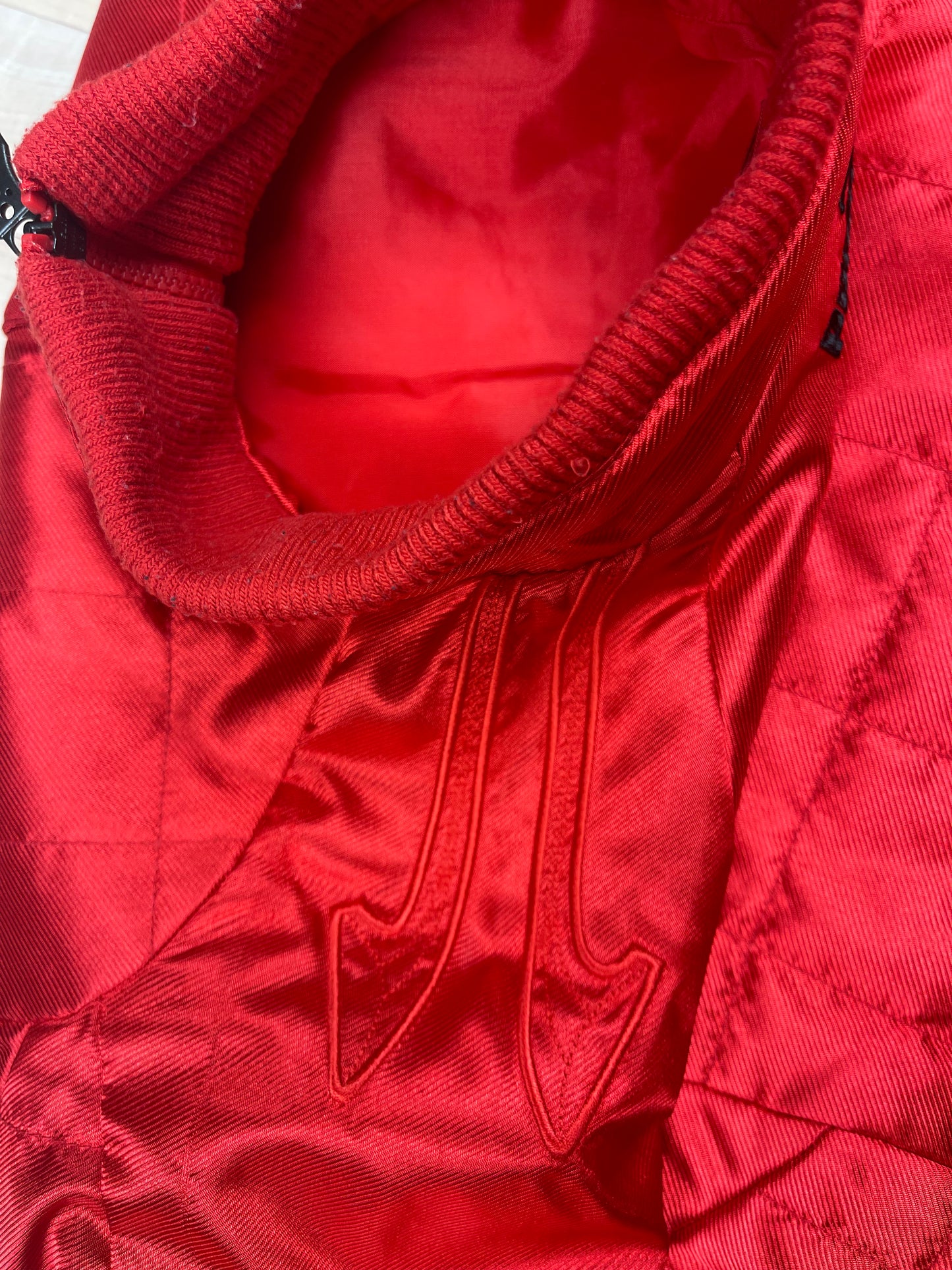 Y2K Puma Ferrari Racing Jacket Sample Red Shiny Size S