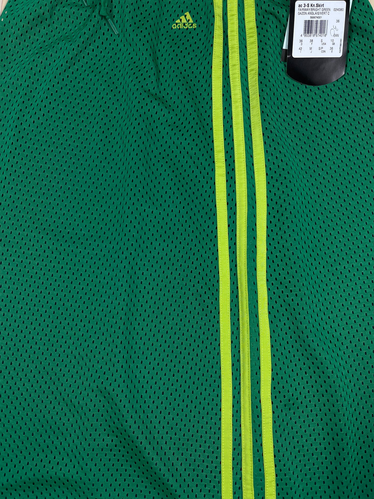 New Y2K Adidas Reversible Midi Skirt 2003 Size S Green NOS DeadStock BNWT DS
