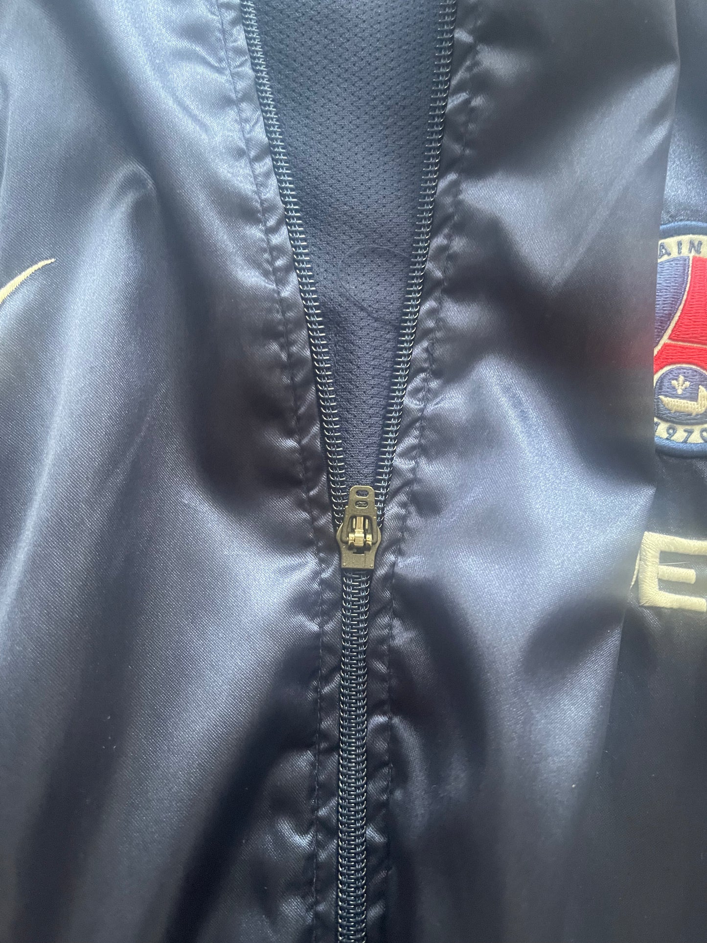Vintage Y2K PSG Paris Saint Germain Nike Team 2001 - 2002 Track Hooded Jacket Shiny Size L