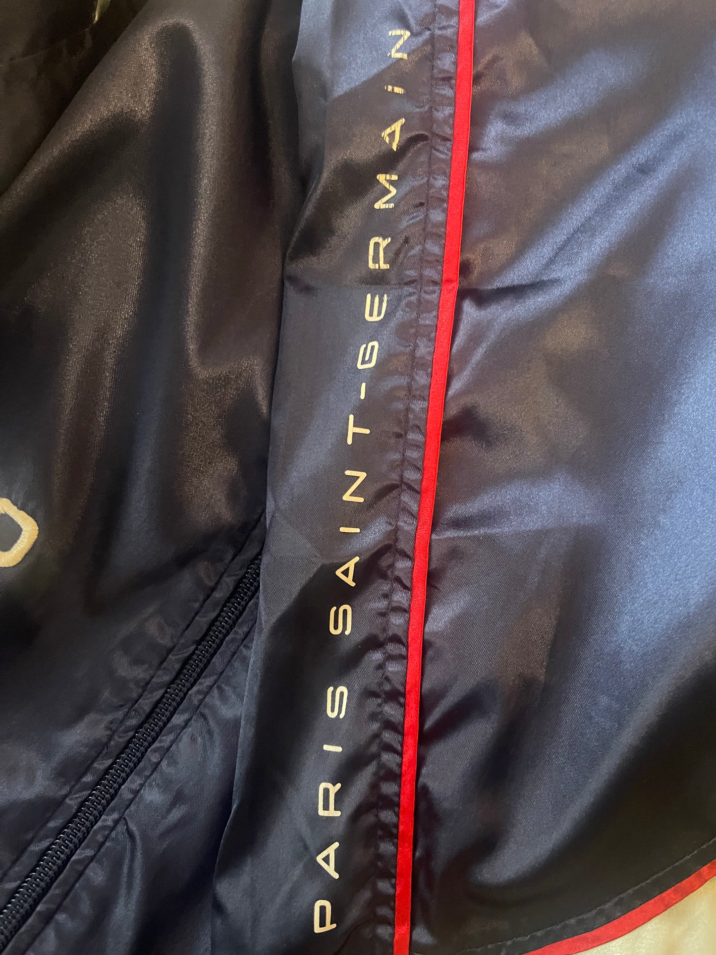 Vintage Y2K PSG Paris Saint Germain Nike Team 2001 - 2002 Track Hooded Jacket Shiny Size L