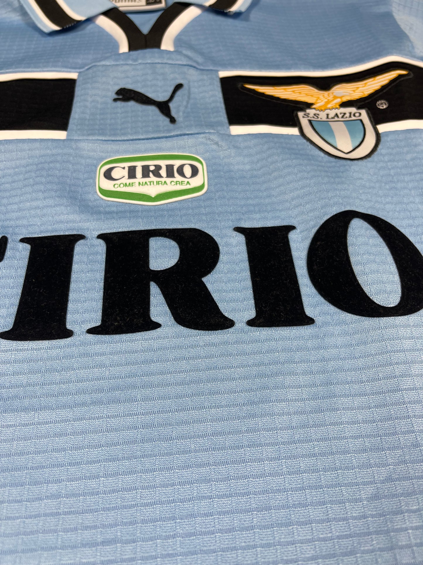 ⚽️ Vintage SS Lazio Roma 1998 1999 2000 Puma Home Football Shirt Size M Cirio Blue