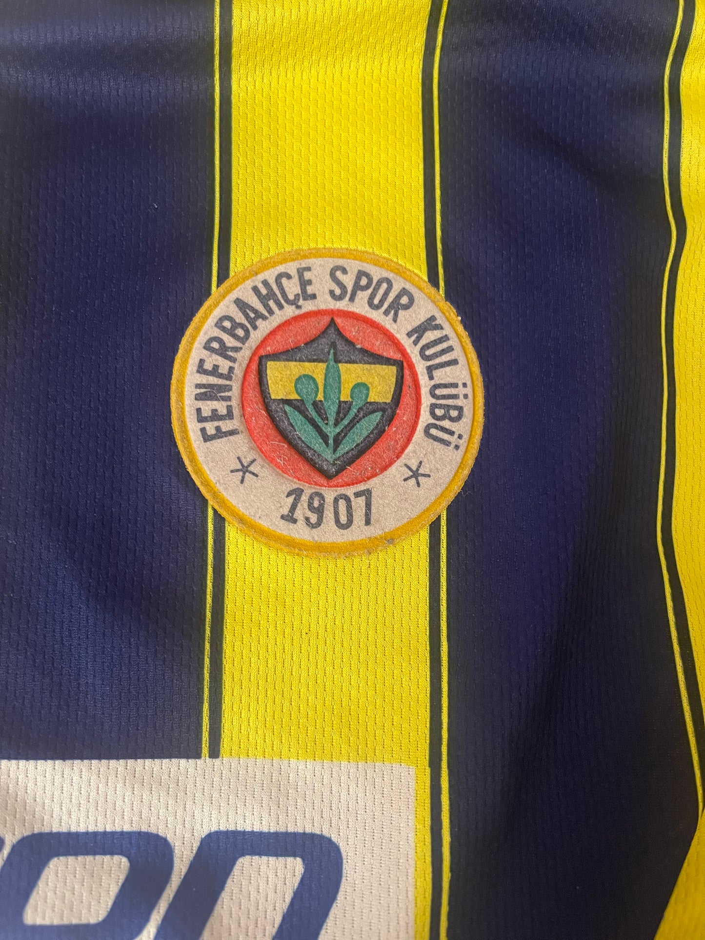 Vintage Fenerbahce Adidas 1998 - 1999 Home Football Shirt Proton 5 * 5 Yellow Blue White Size XL