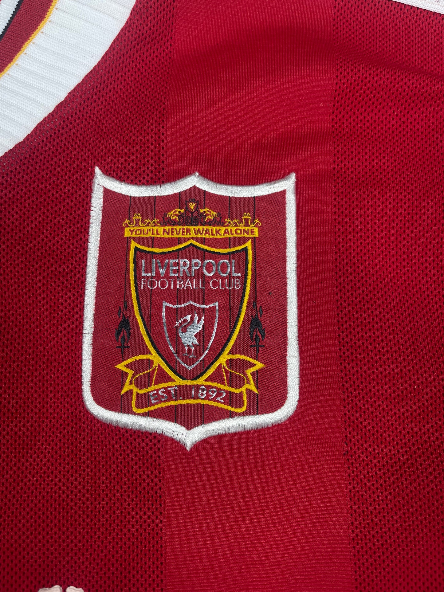 Vintage Liverpool Adidas 1995 - 1996 Home Football Shirt Carlsberg Red Size L