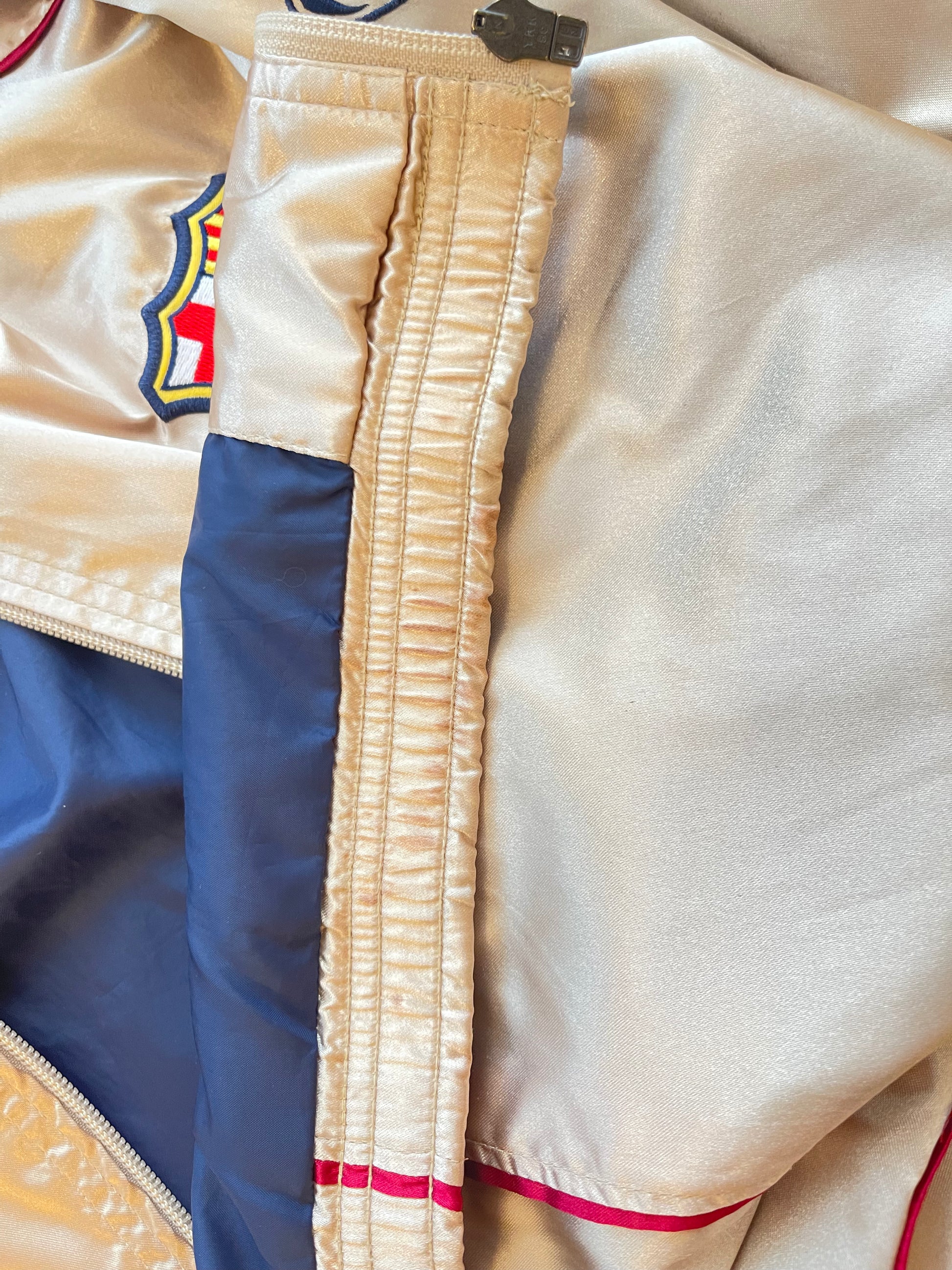 FC Barcelona Nike Team 2001 - 2002 Football Track Jacket With Hood Gold Shiny Size L