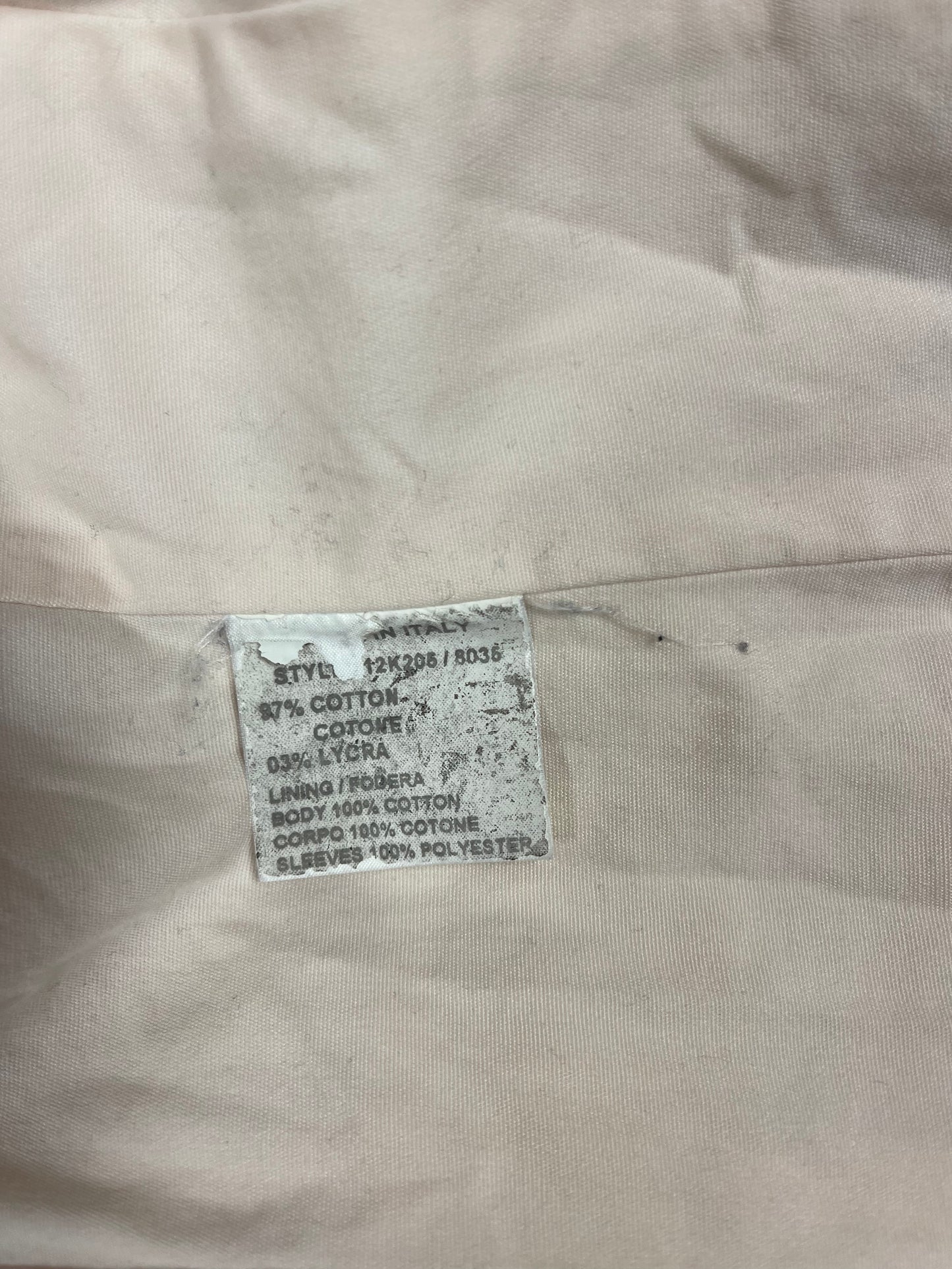Y2K Dirk Bikkembergs Corduroy Slim Fit Jacket Beige Size M Made in Italy