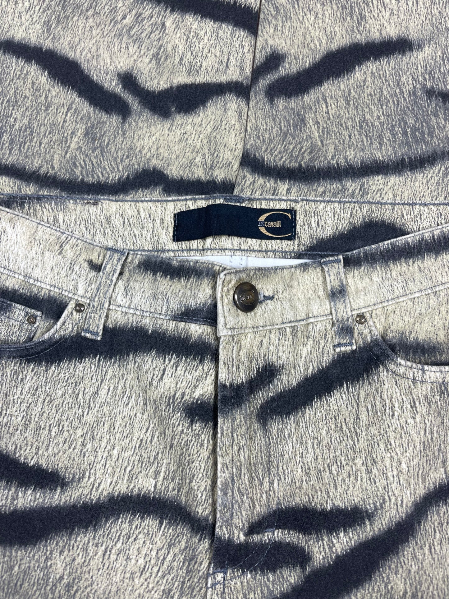 Vintage Y2K Just Cavalli Pants Animal Print Made in Italy Size XS-S