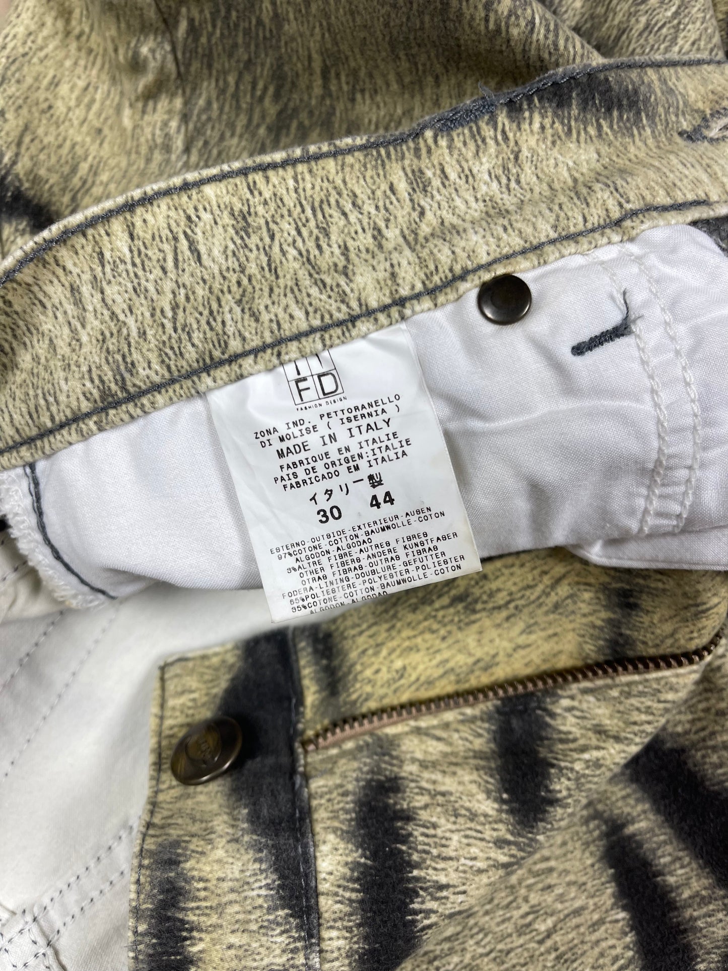 Vintage Y2K Just Cavalli Pants Animal Print Made in Italy Size XS-S