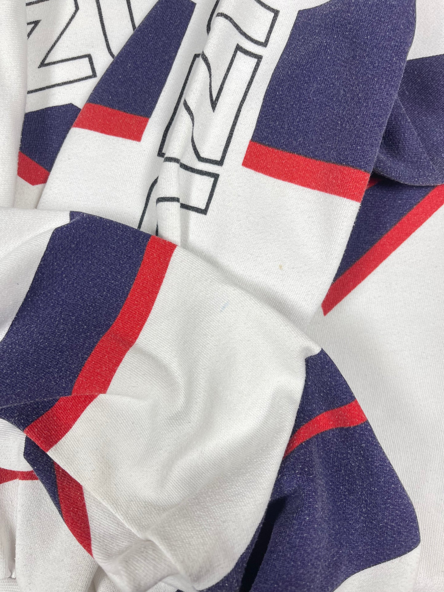 Vintage Suzuki Racing Sweatshirt White Cotton Club IXS Size L XL