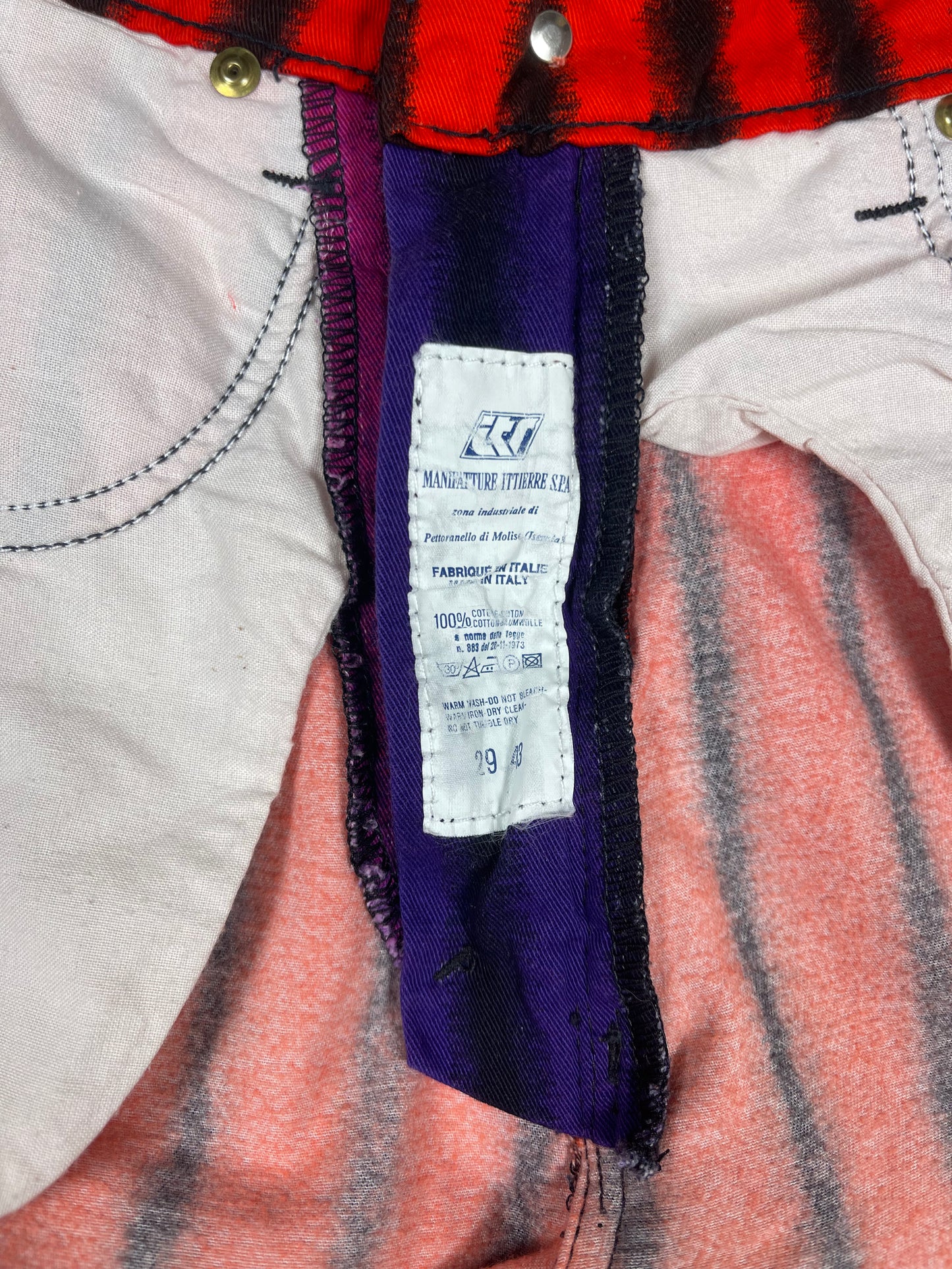 Versace Jeans Couture Pants Trousers Made in Italy Striped MultiColor Size S