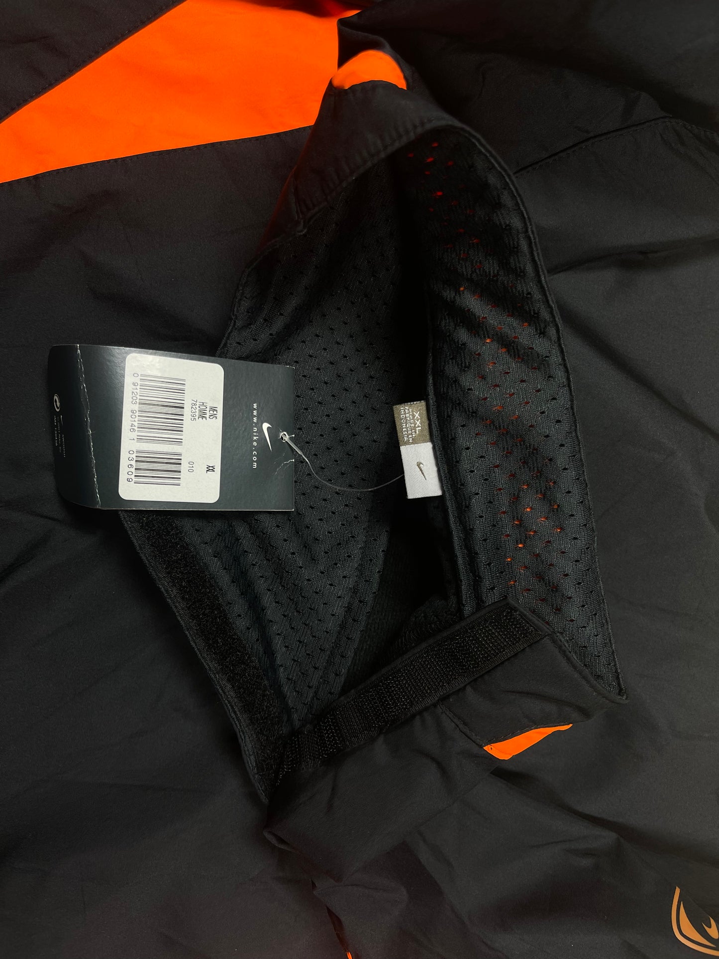 🟠⚽️New Vintage Y2K Holland Netherlands Nederland Nike Total 2000- 2001 Windbreaker Dril Top Size XXL Black Orange BNWT NOS Deadstock