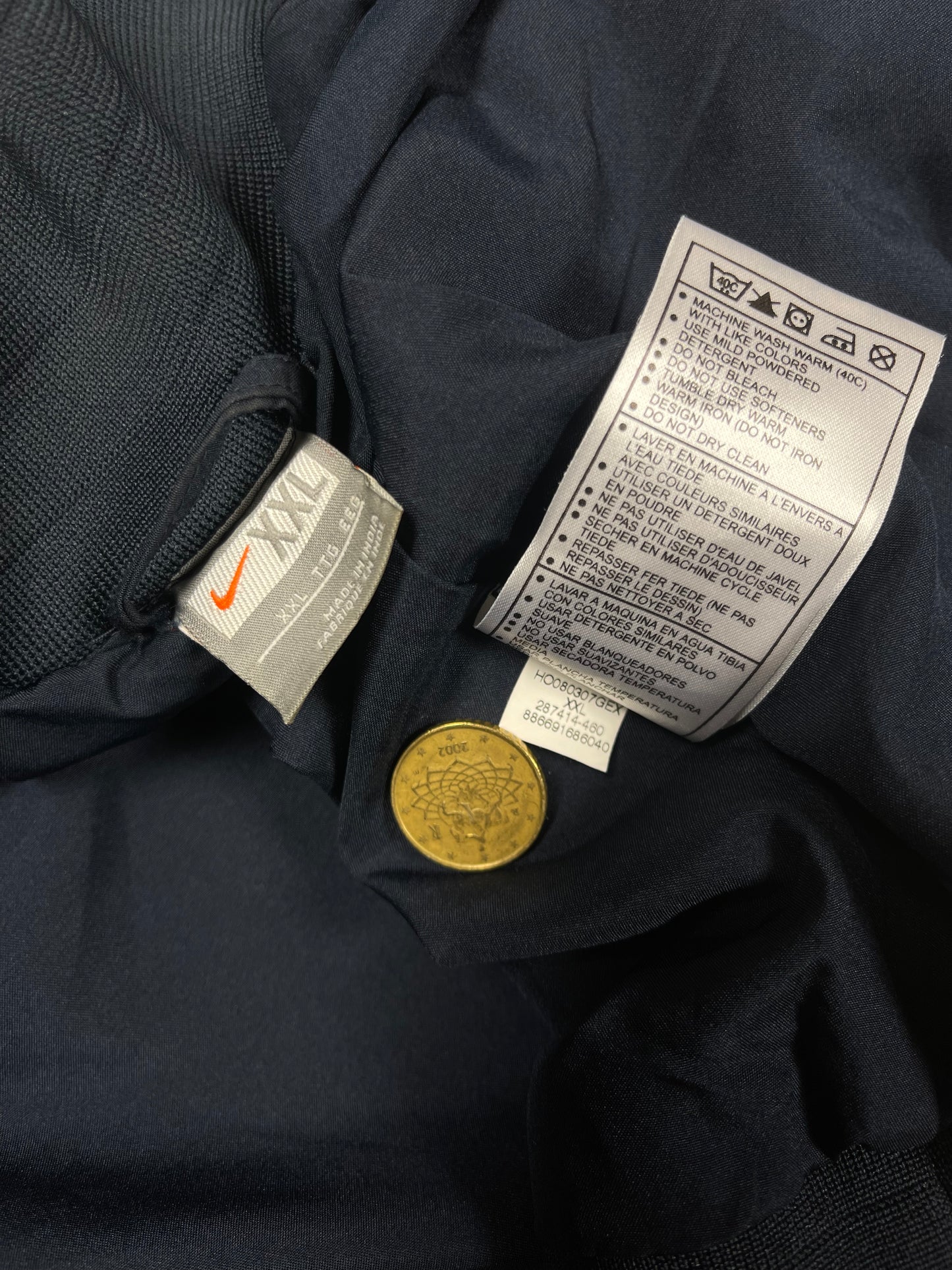 Y2K Inter Milano Nike 2008 - 2009 Track Jacket Blue With Stripes Size XXL