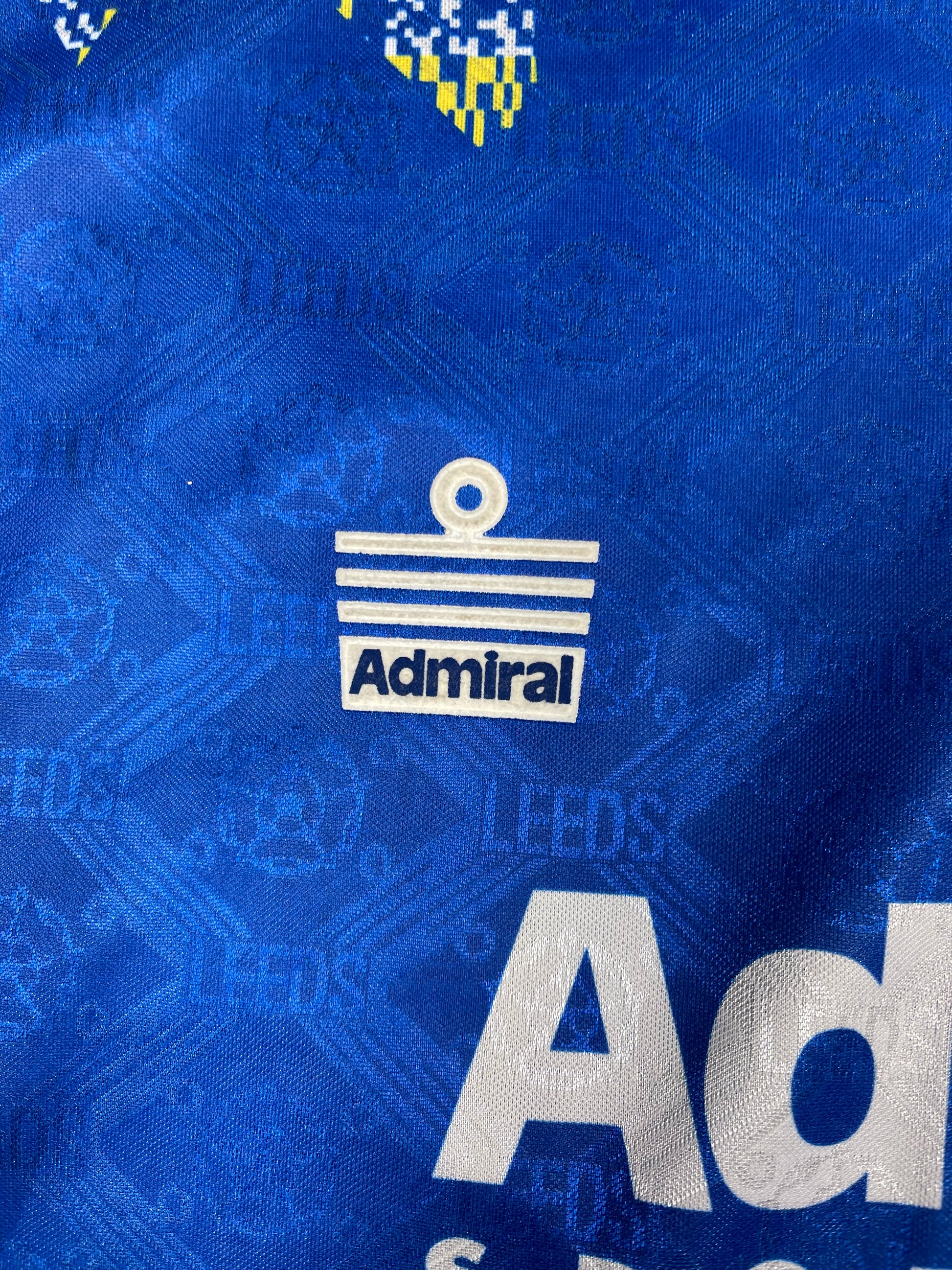 Leeds United AFC Admiral Sportswear 1992 - 1993 Away Football Shirt Made in UK 725