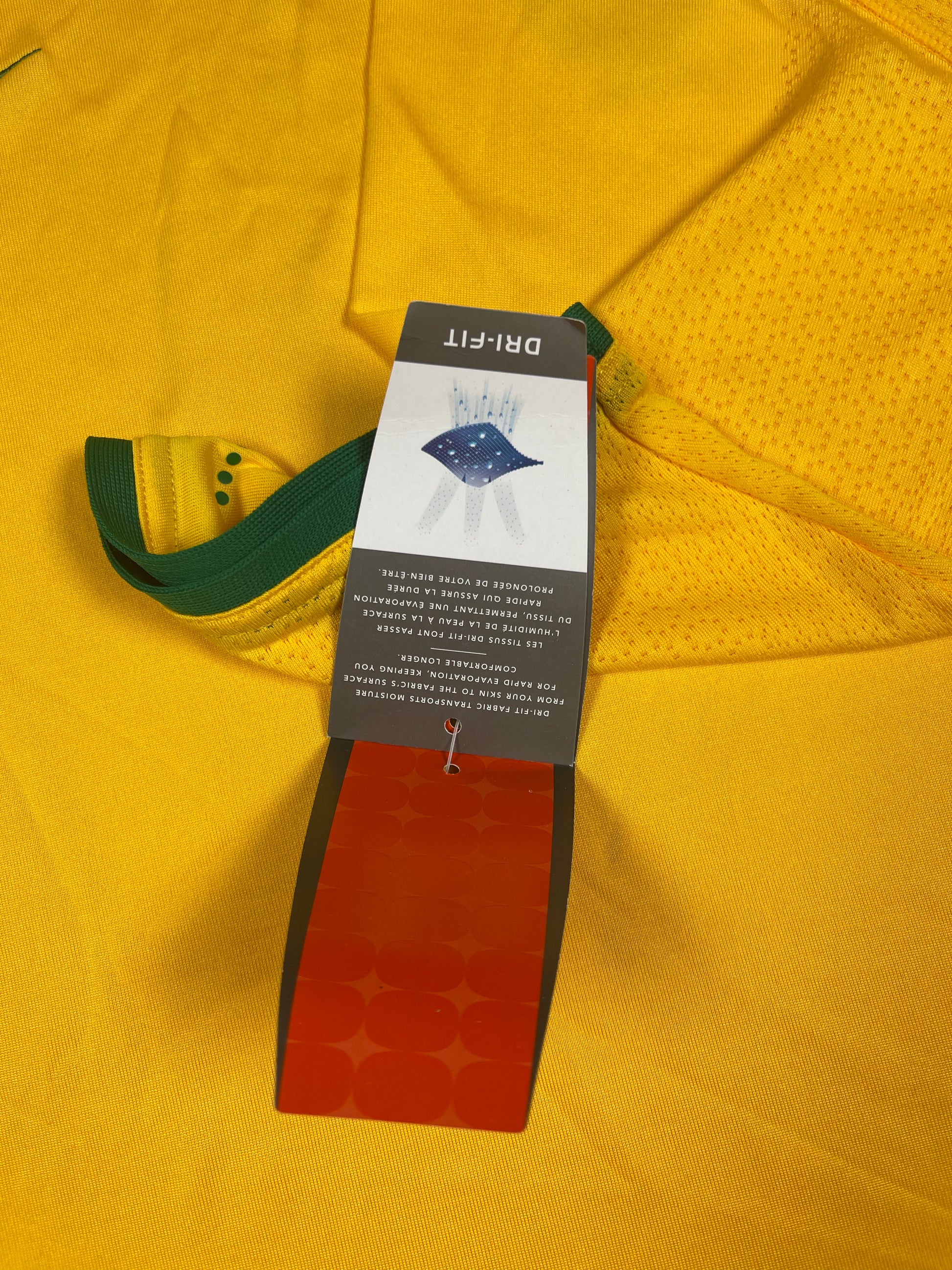 🇧🇷New Authentic Brazil Brasil Nike 2000-2001 Home Football Shirt Yellow Green DRI FIT Deadstock NOS BNWT Size M