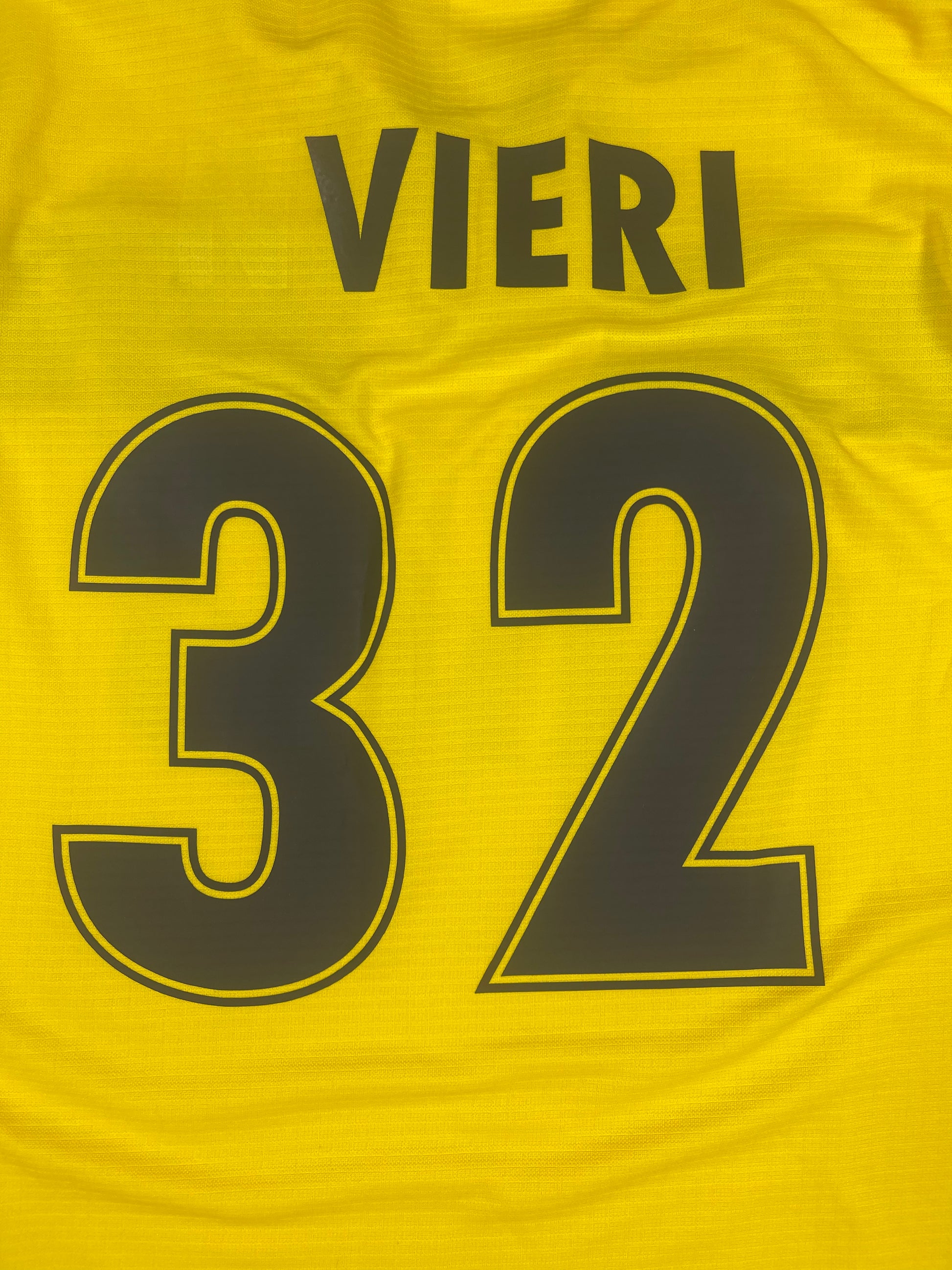 New Authentic S.S. Lazio Roma Puma Dry Cell Christian Vieri No 32 1998 - 1999 Away Third Football Shirt Size L Cirio Yellow Blue BNWT Deadstock NOS